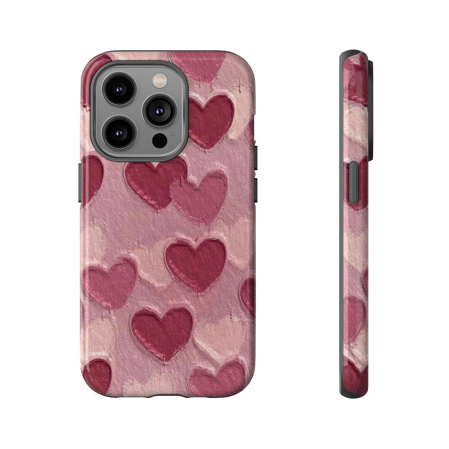 Pink Heart Chalk Wall Phone Case