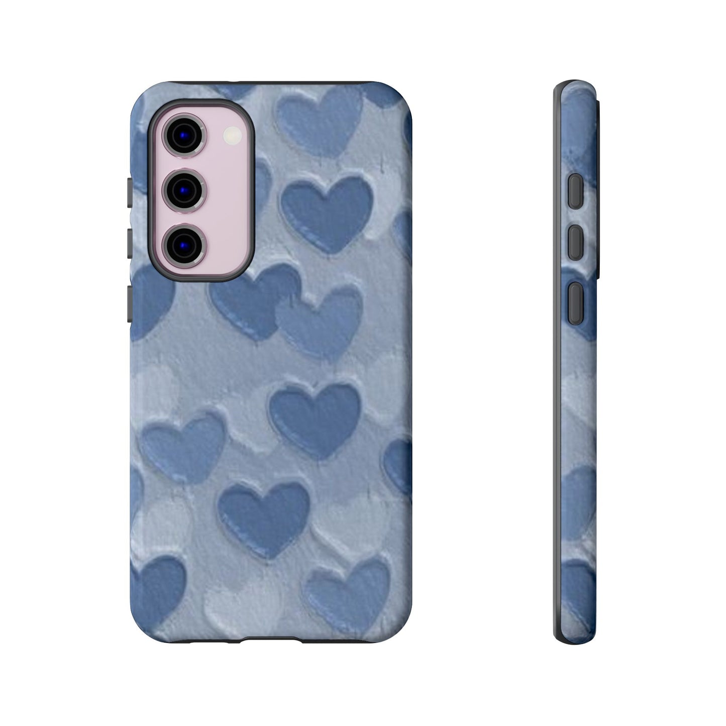 Blue Heart Chalk Wall Phone Case