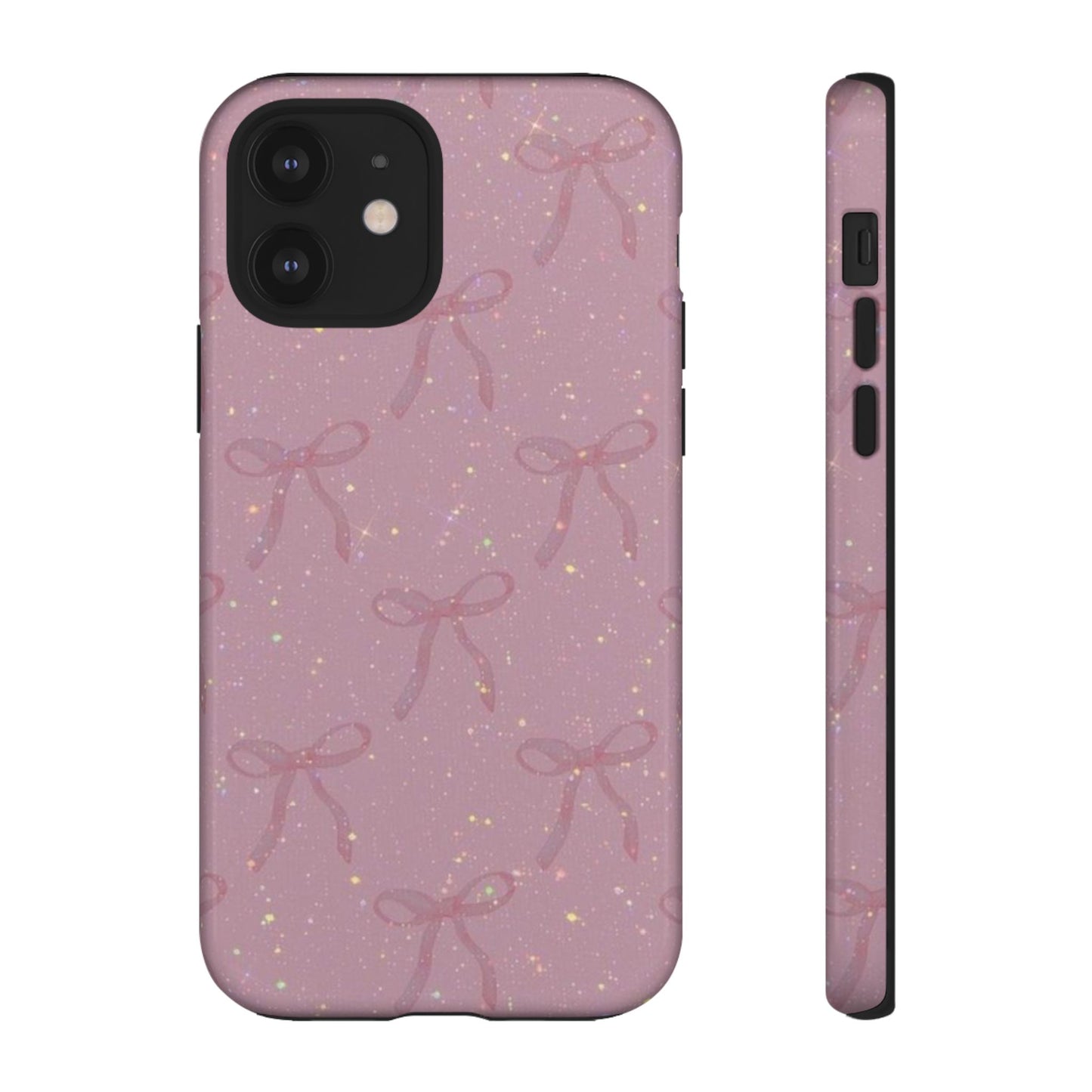 Pink Sparkly Bow Phone Case