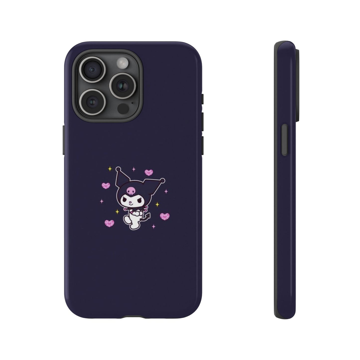 Navy Kuromi Hearts Phone Case