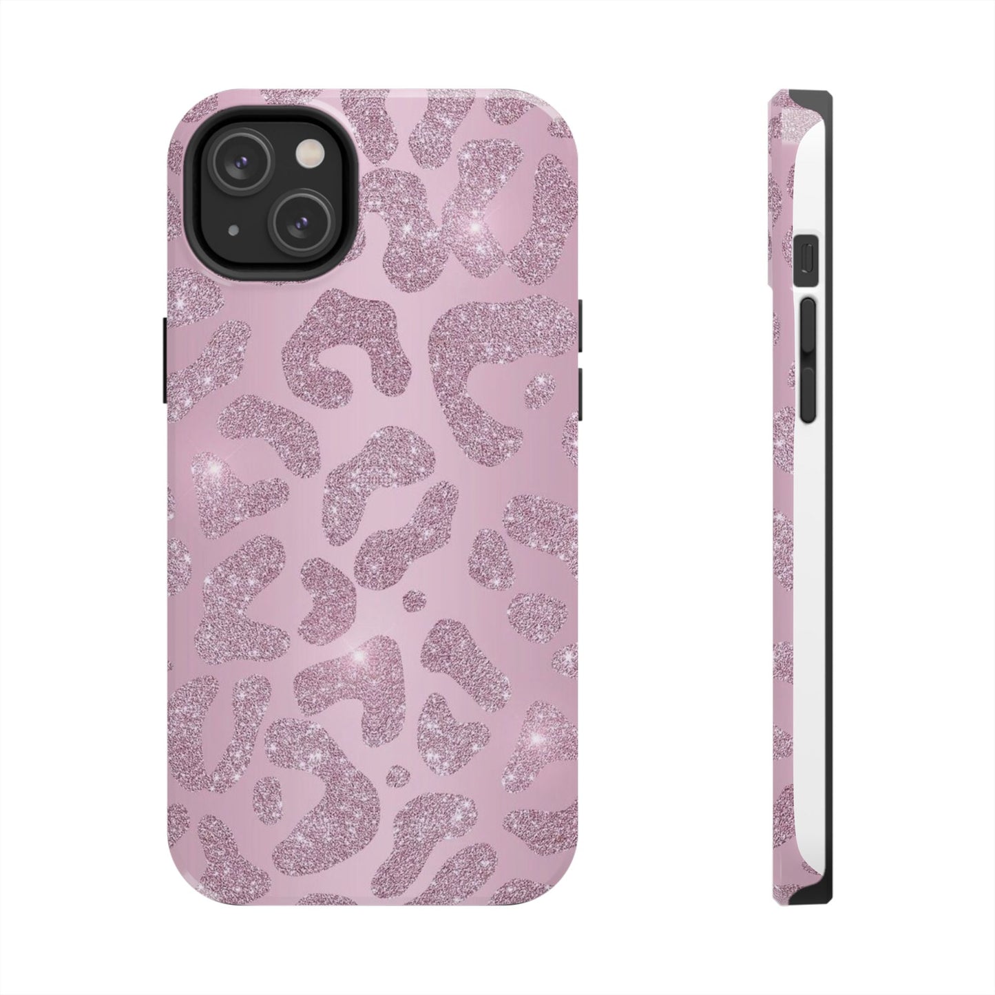 Pink Glitter Cheetah iPhone Case