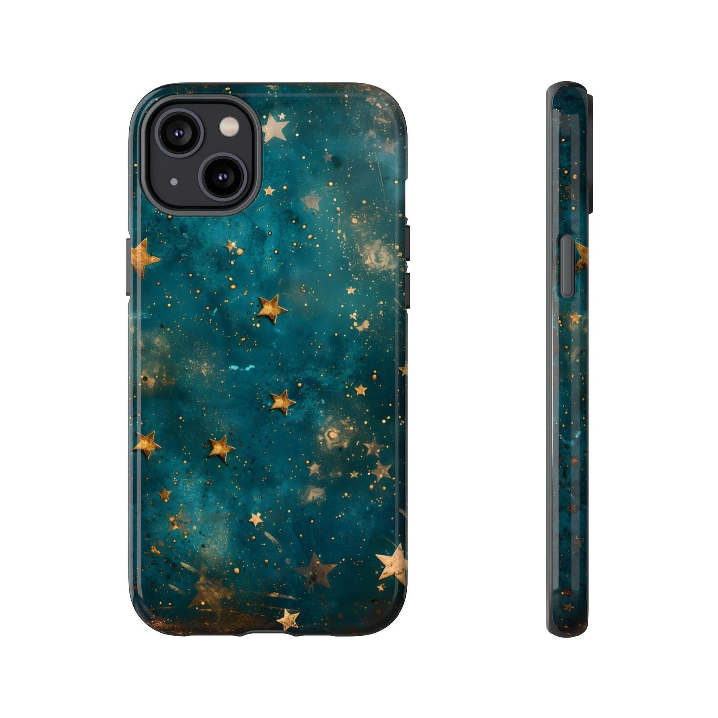 Celestial Gold Stars iPhone Case