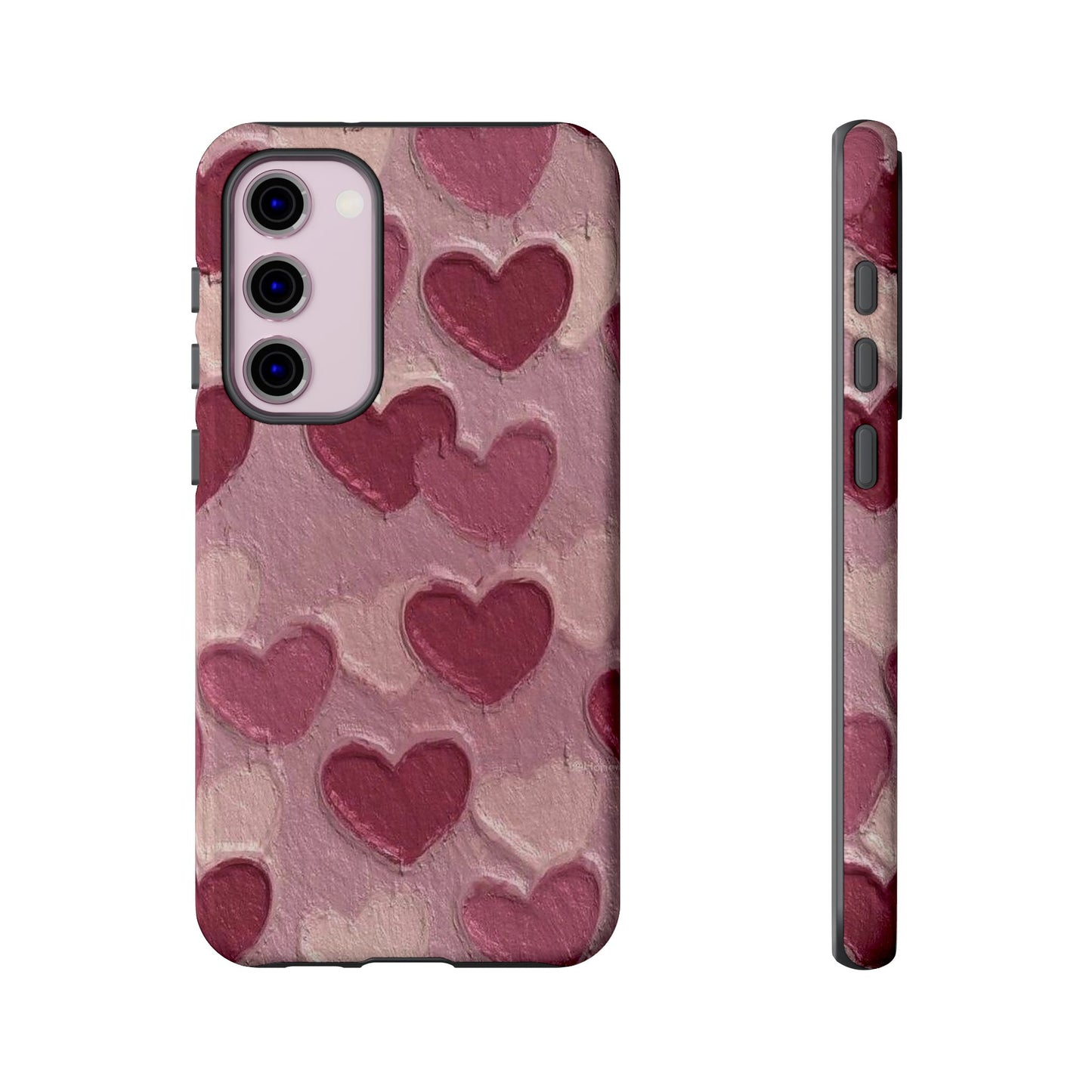 Pink Heart Chalk Wall Phone Case