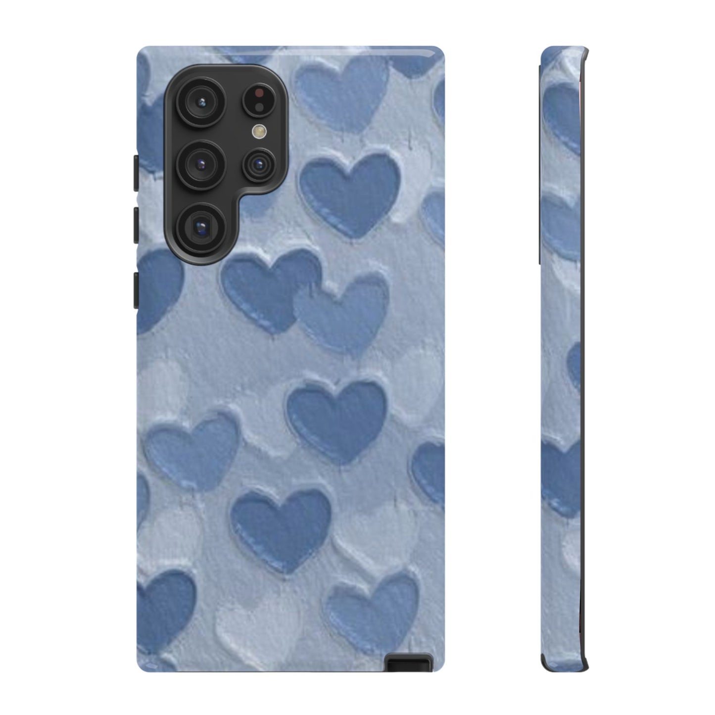 Blue Heart Chalk Wall Phone Case