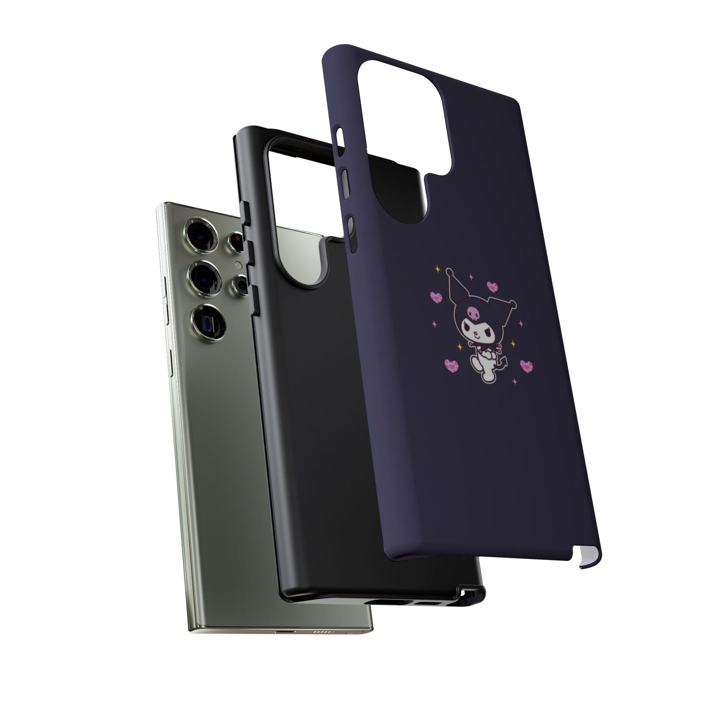 Navy Kuromi Hearts Phone Case