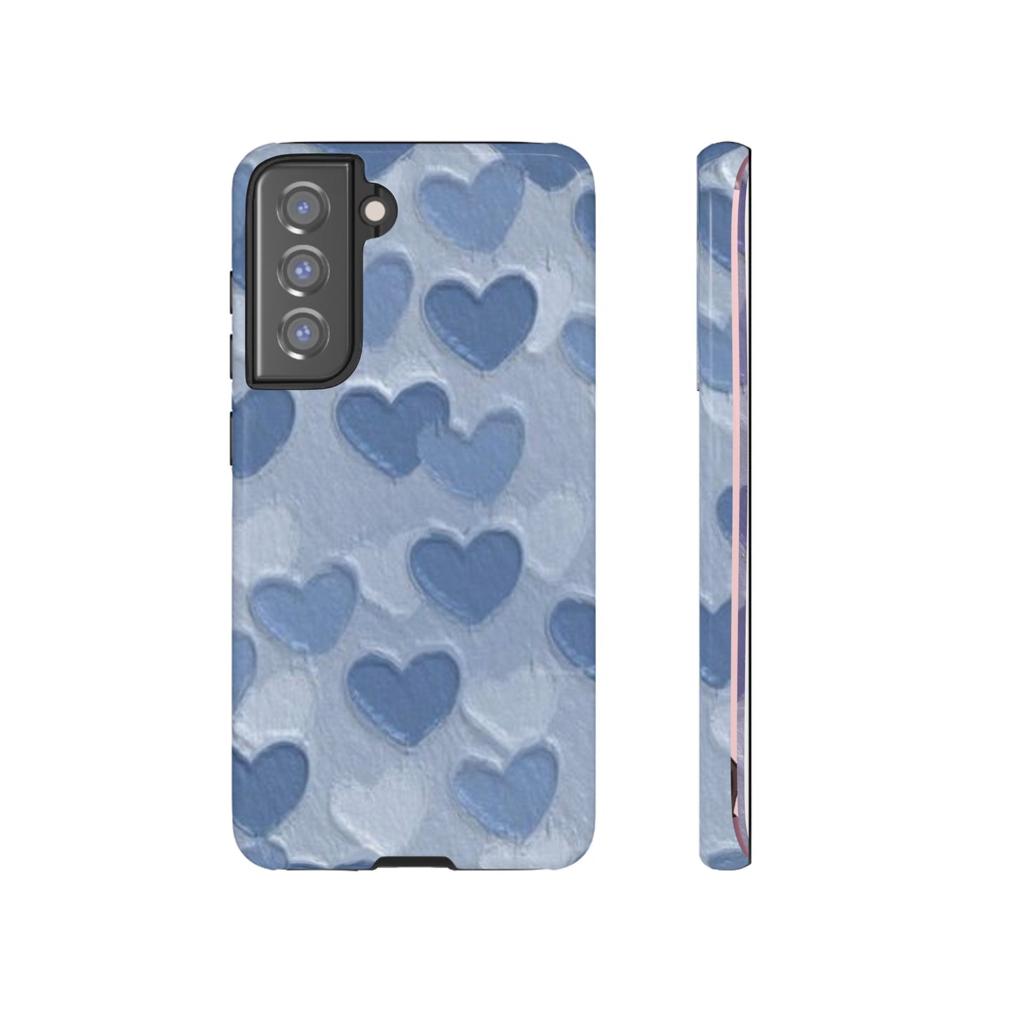 Blue Heart Chalk Wall Phone Case