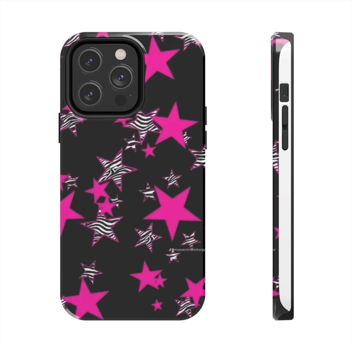 Pink & Zebra Stars iPhone Case