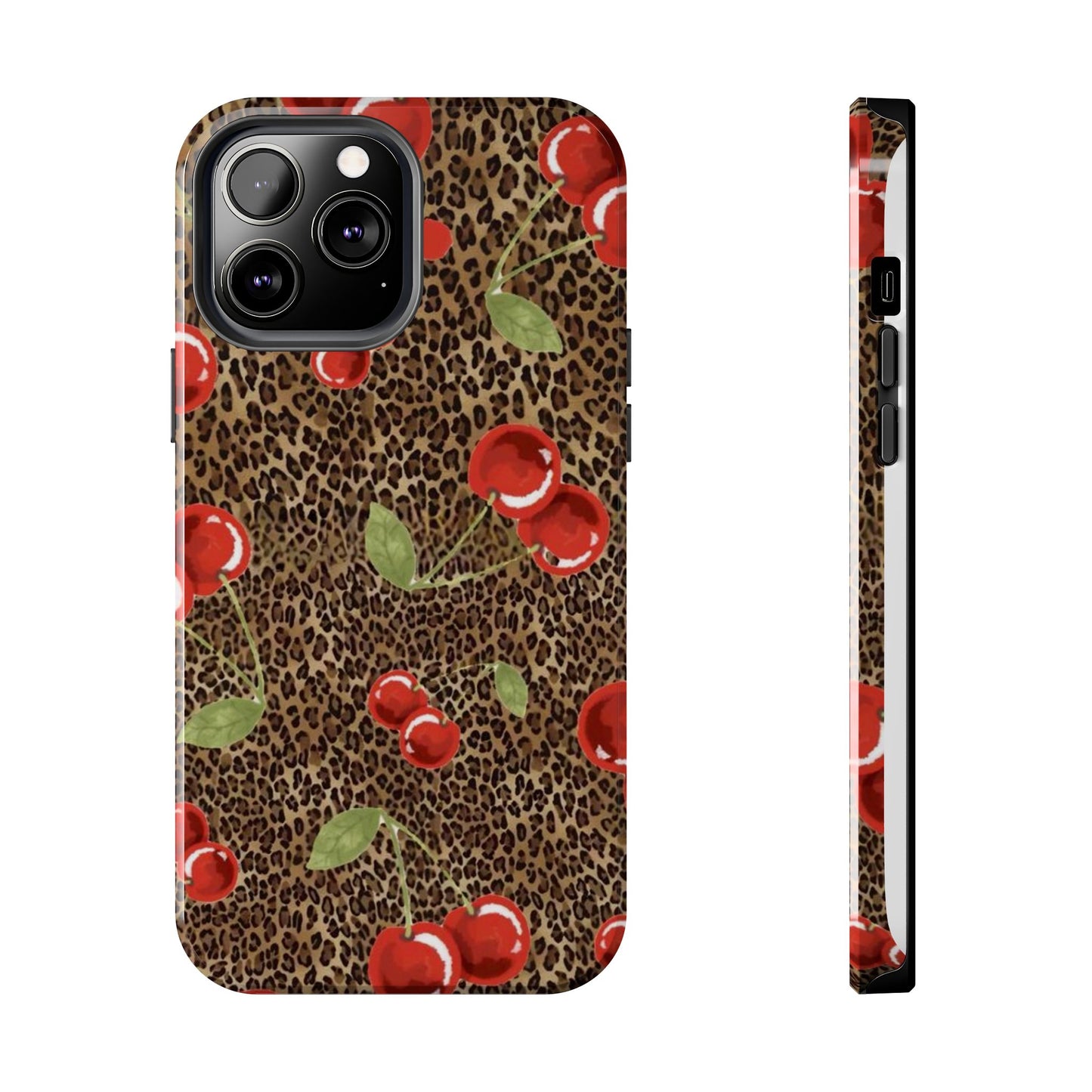 Leopard Cherries iPhone Case