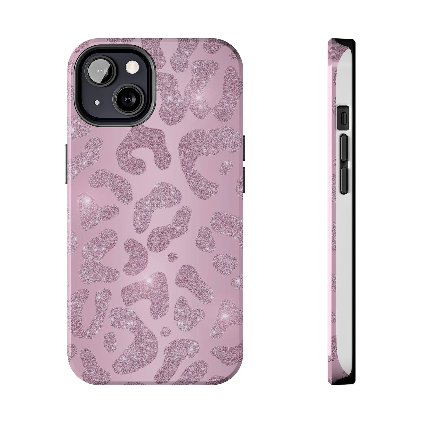 Pink Glitter Cheetah iPhone Case