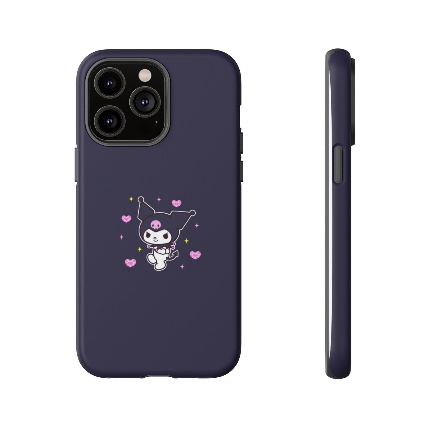 Navy Kuromi Hearts Phone Case