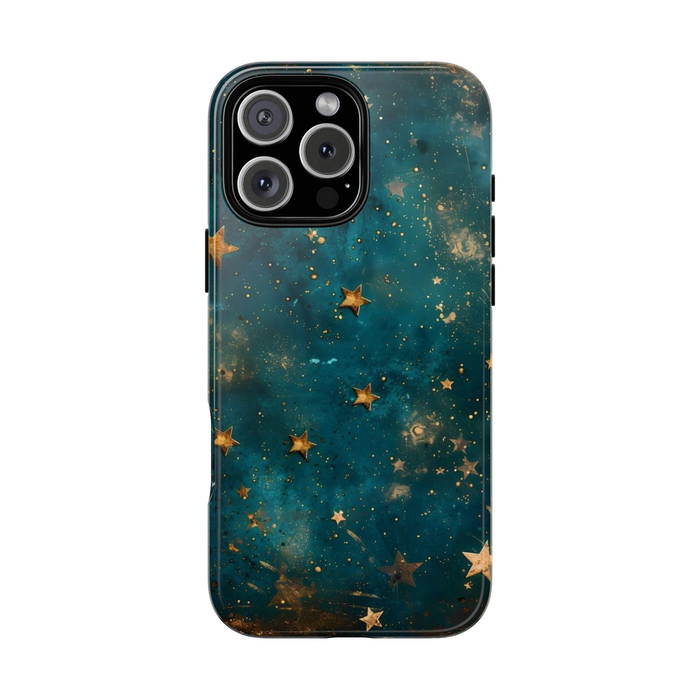 Celestial Gold Stars iPhone Case