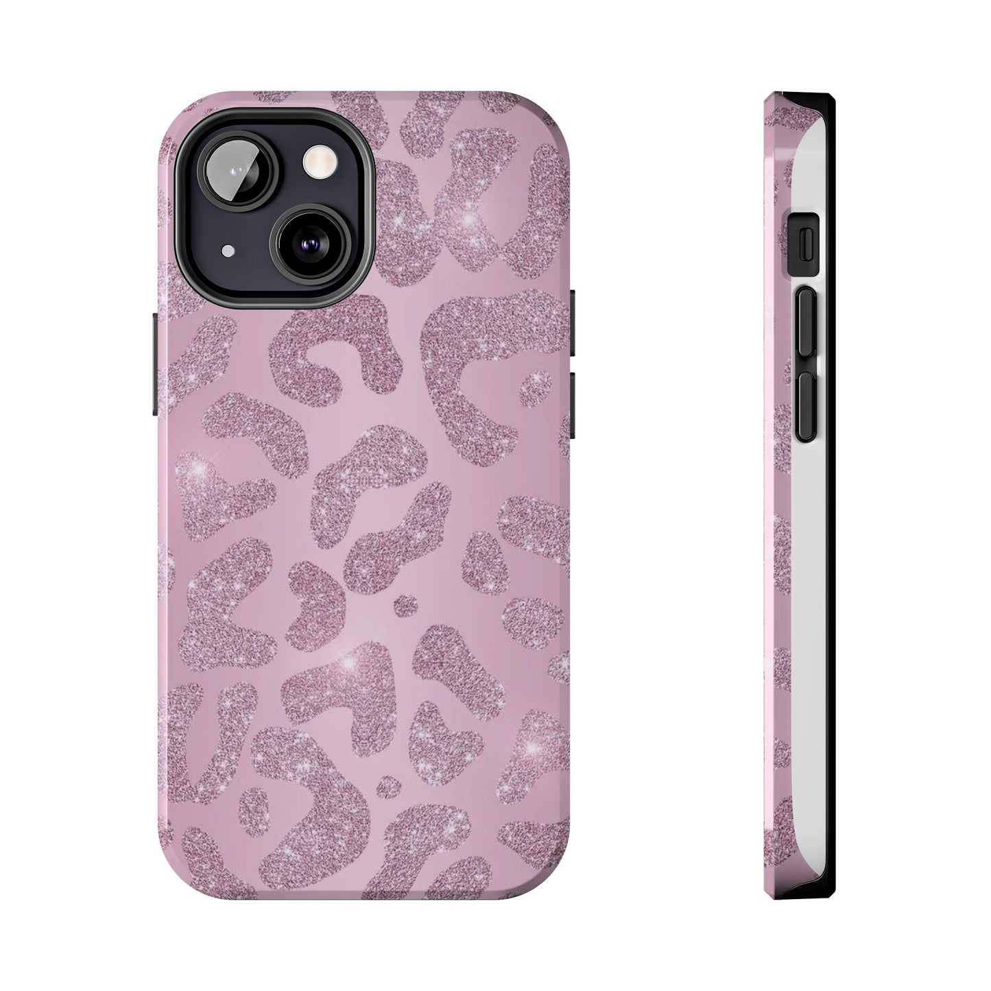 Pink Glitter Cheetah iPhone Case