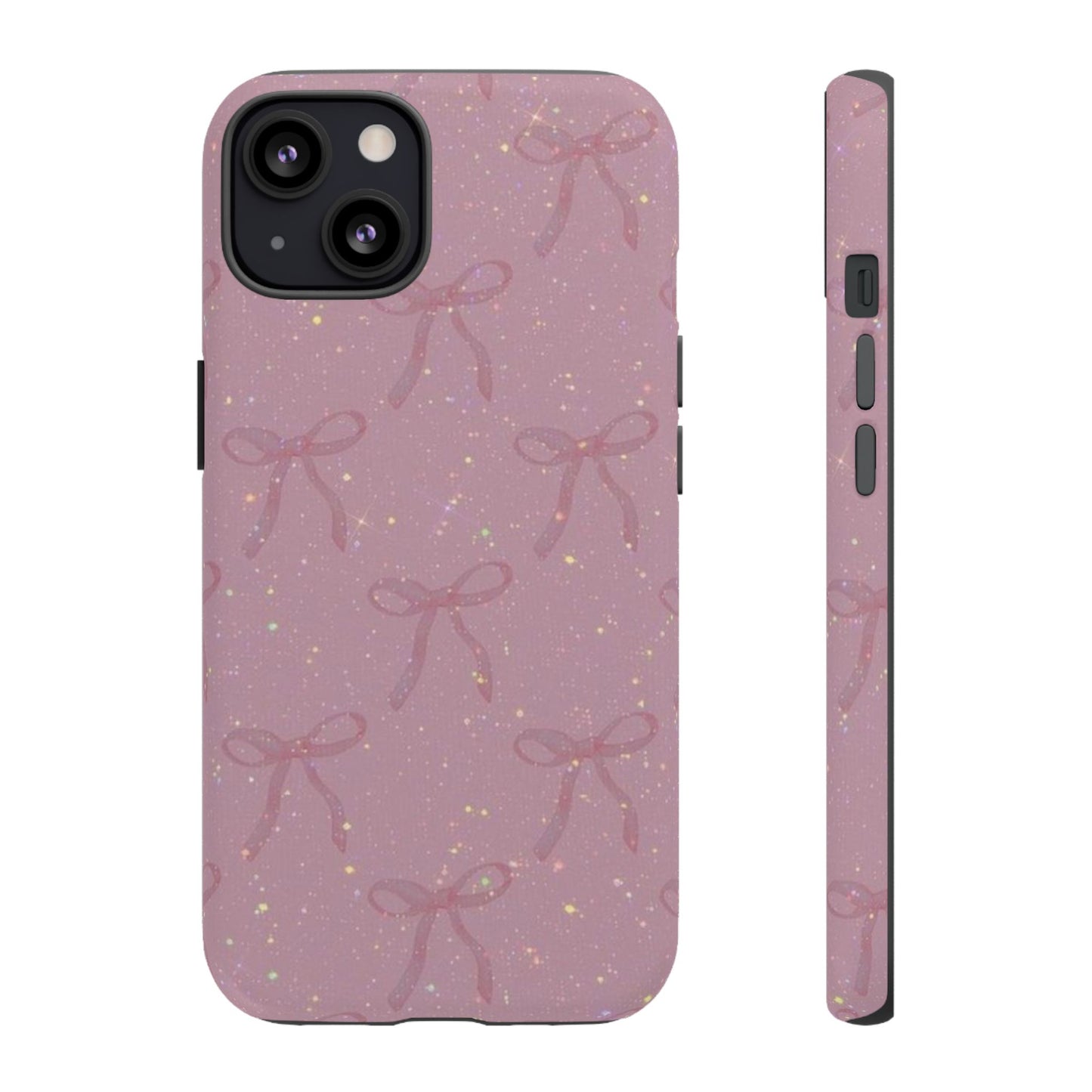 Pink Sparkly Bow Phone Case