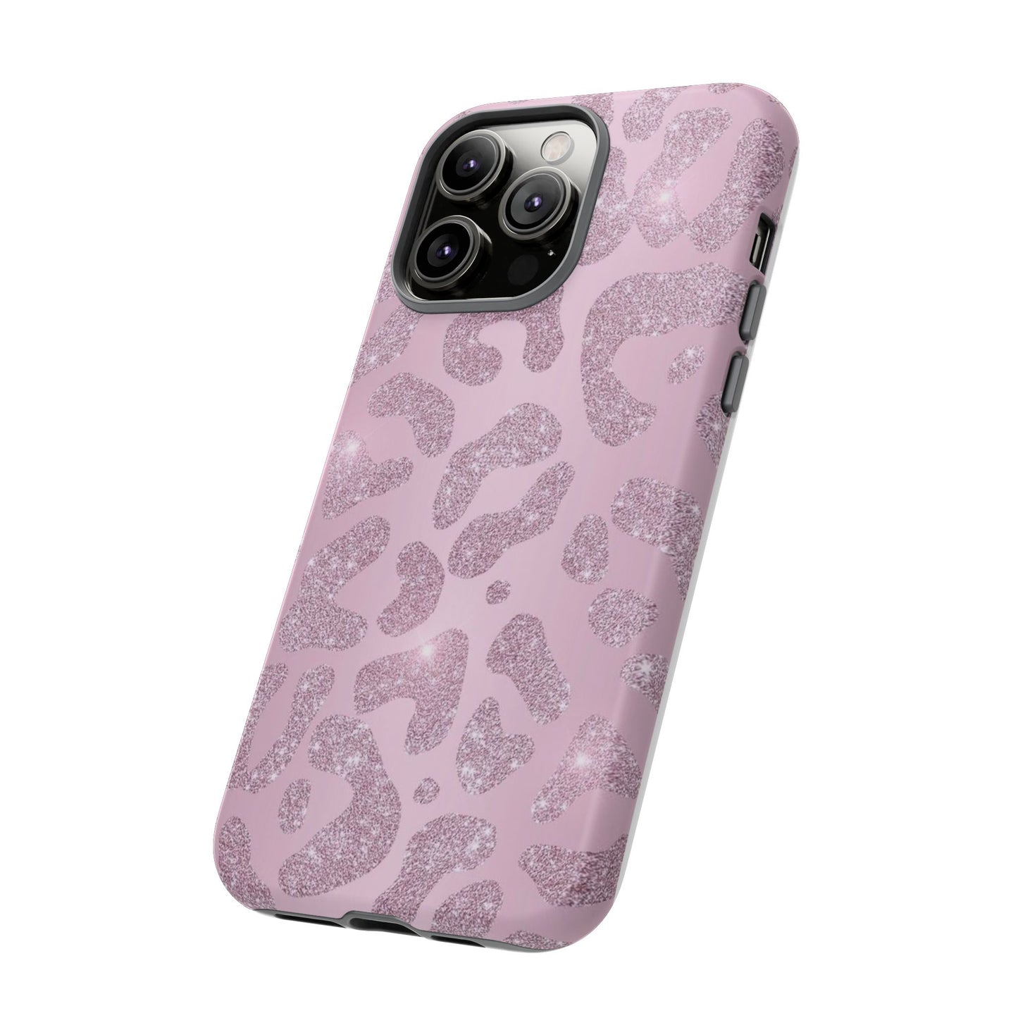 Pink Glitter Cheetah iPhone Case