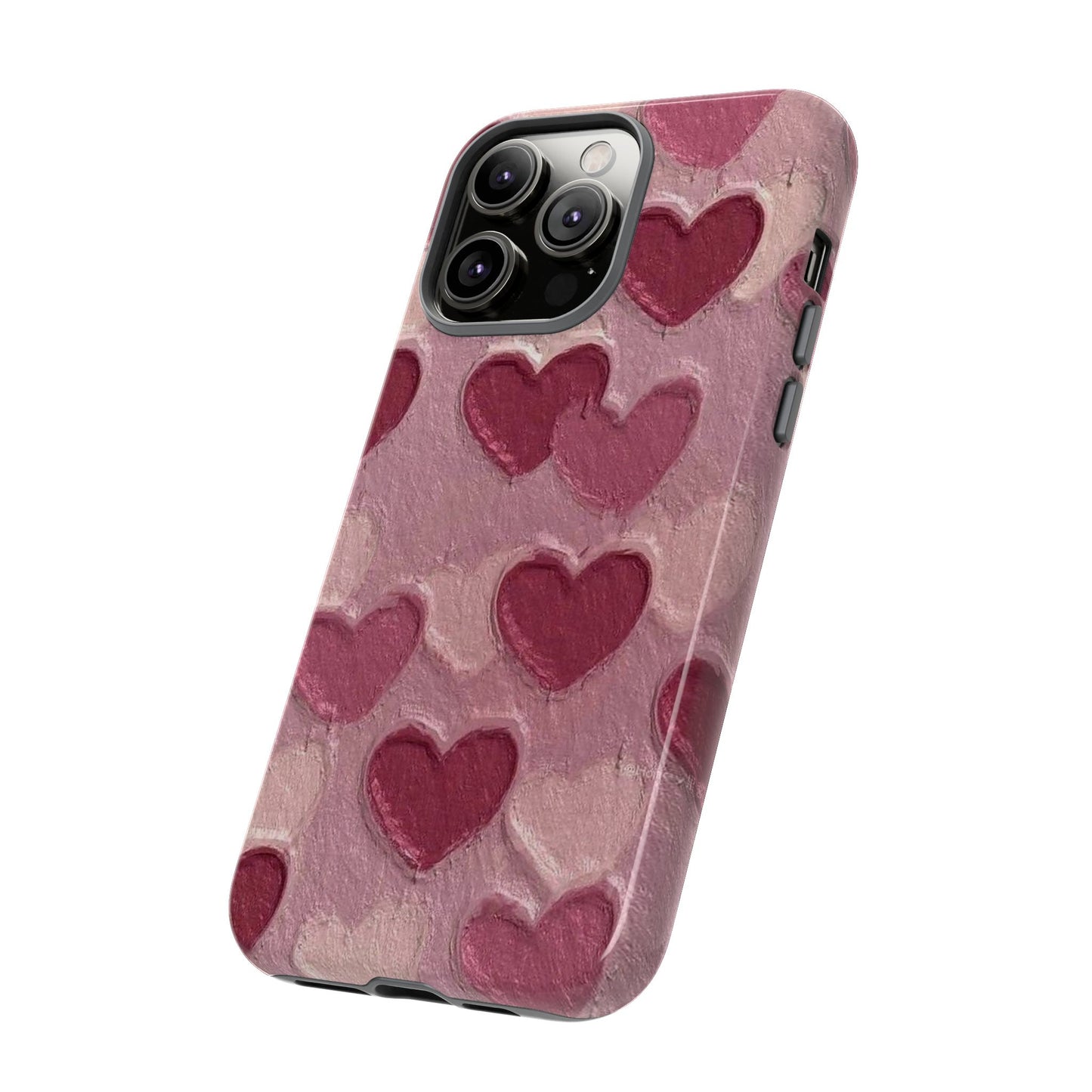 Pink Heart Chalk Wall Phone Case