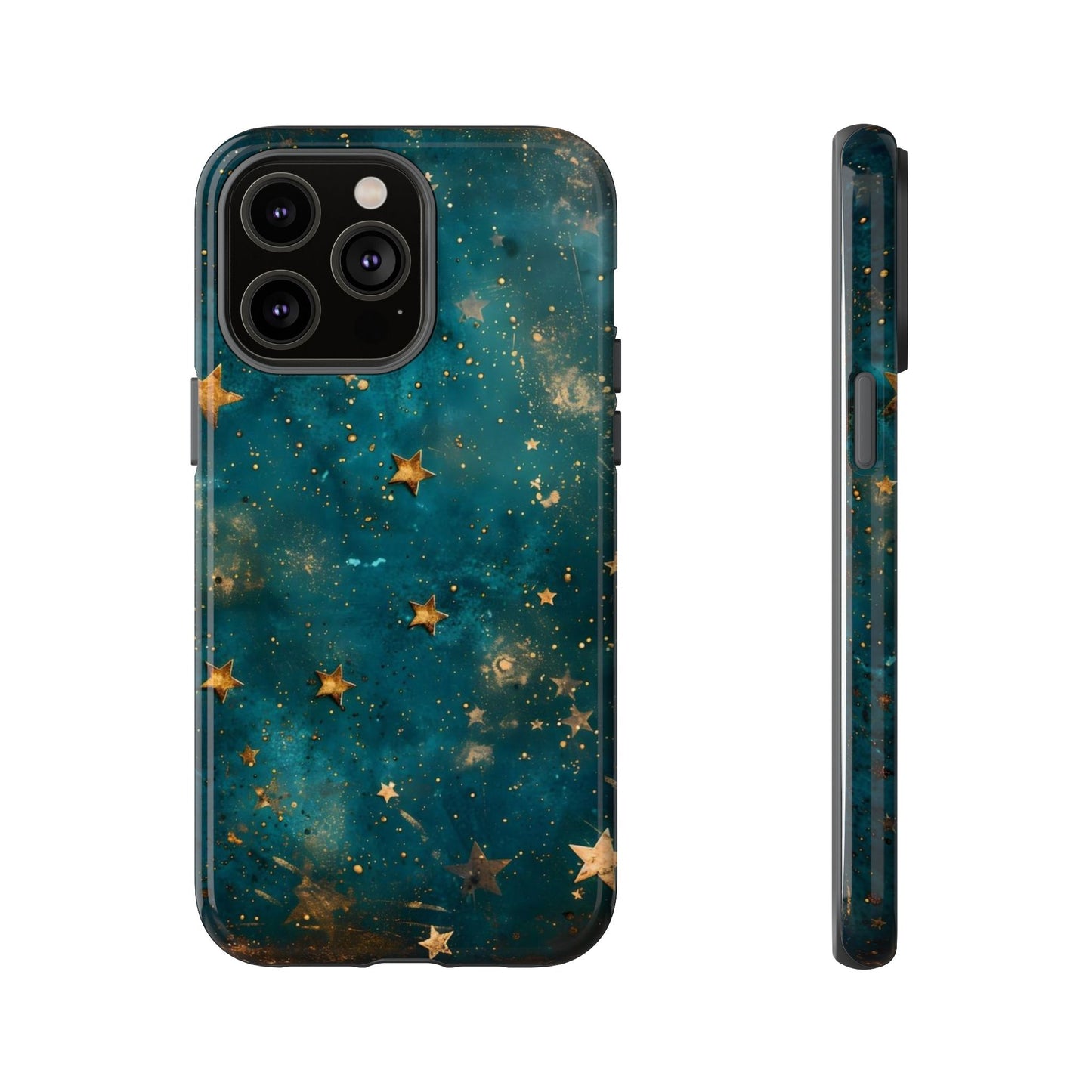 Celestial Gold Stars iPhone Case