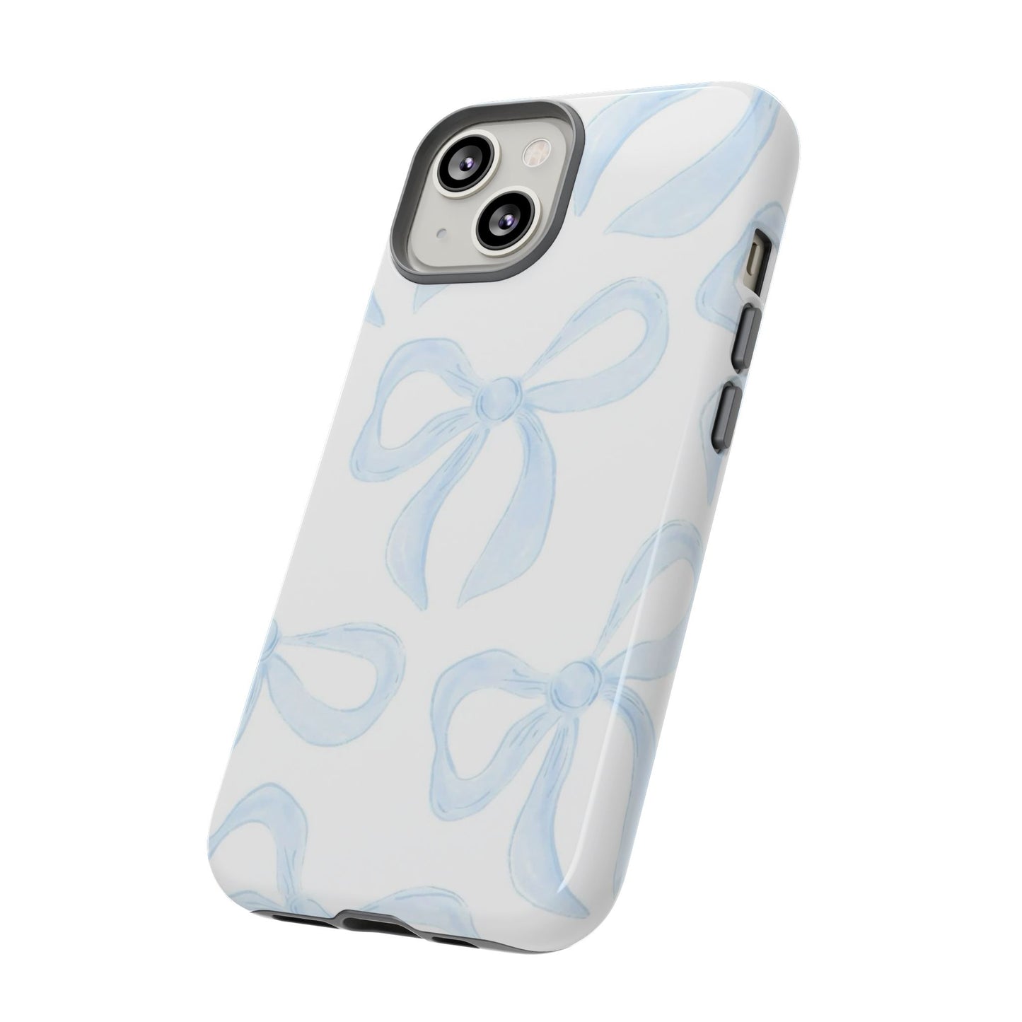 Blue Coquette Bow iPhone Case