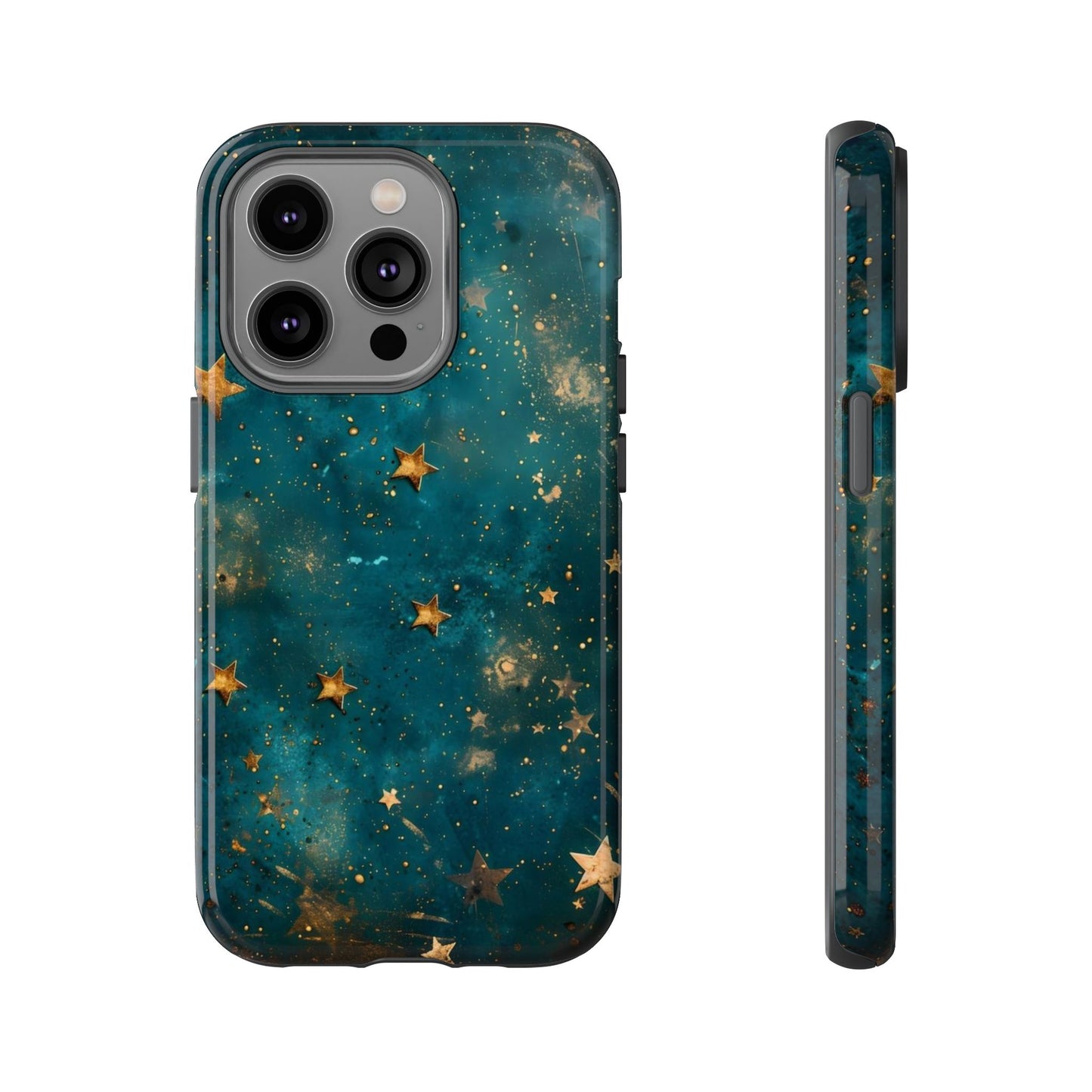 Celestial Gold Stars iPhone Case