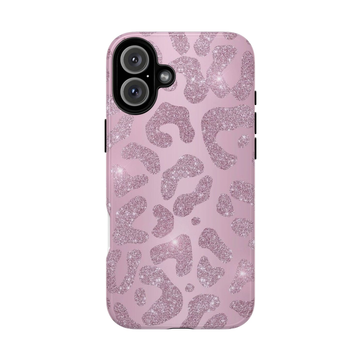 Pink Glitter Cheetah iPhone Case