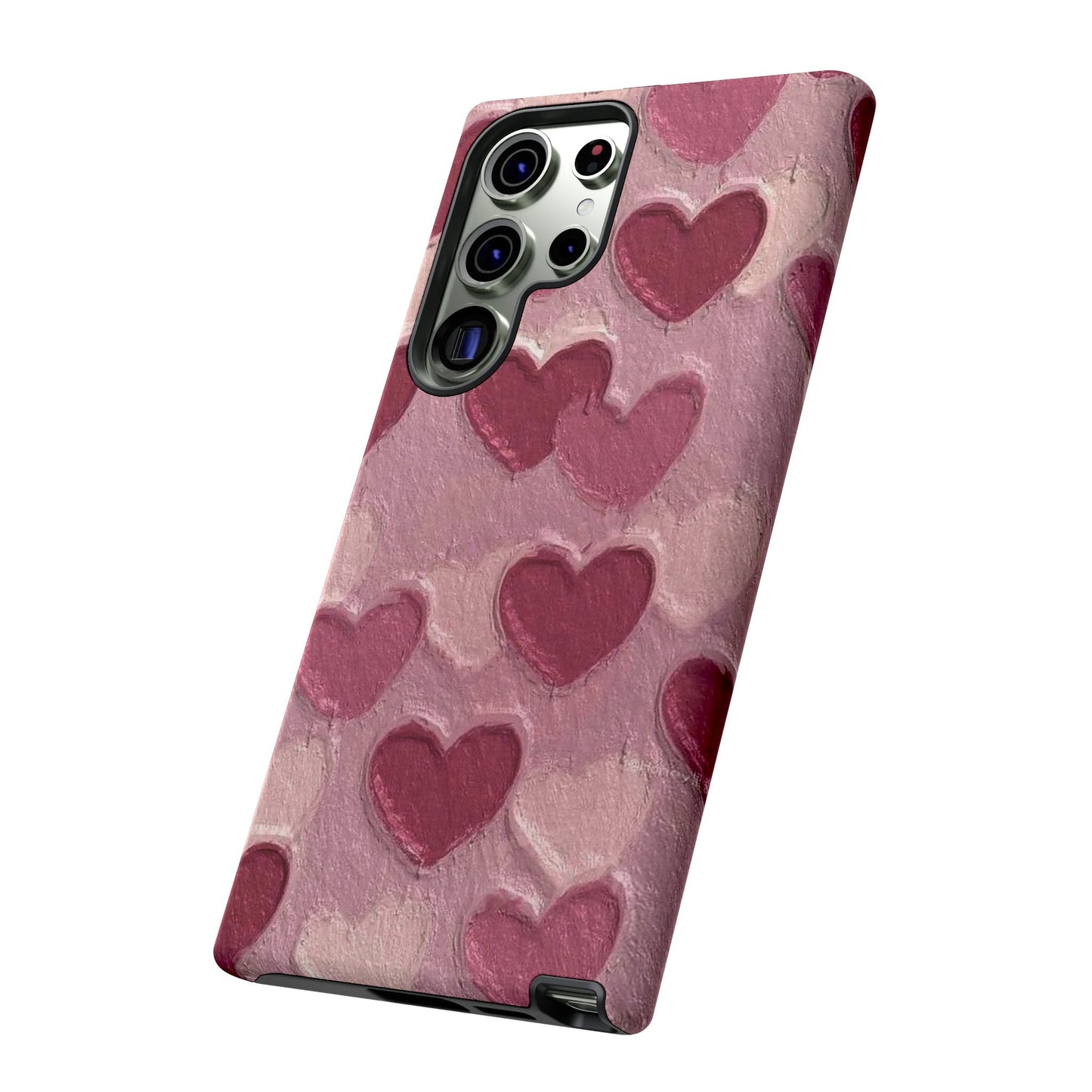 Pink Heart Chalk Wall Phone Case