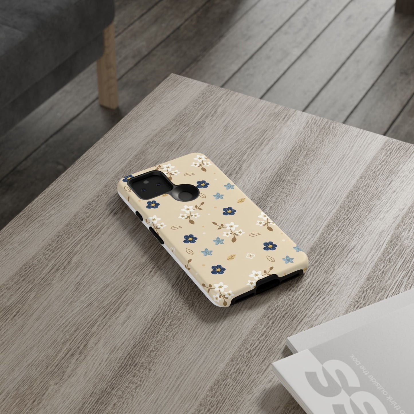 Navy Daisy Phone Case