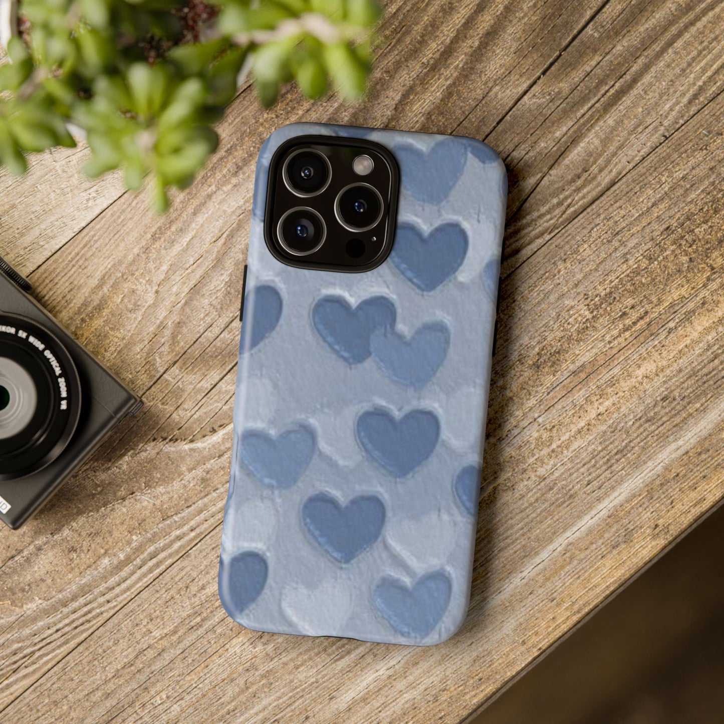 Blue Heart Chalk Wall Phone Case