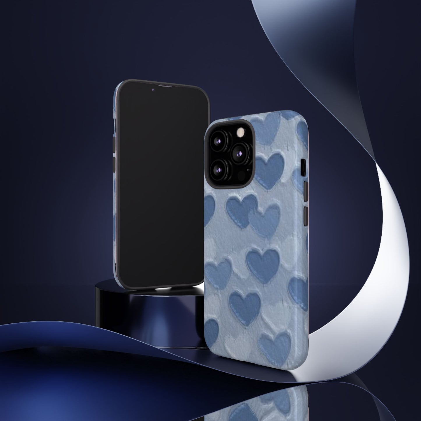 Blue Heart Chalk Wall Phone Case