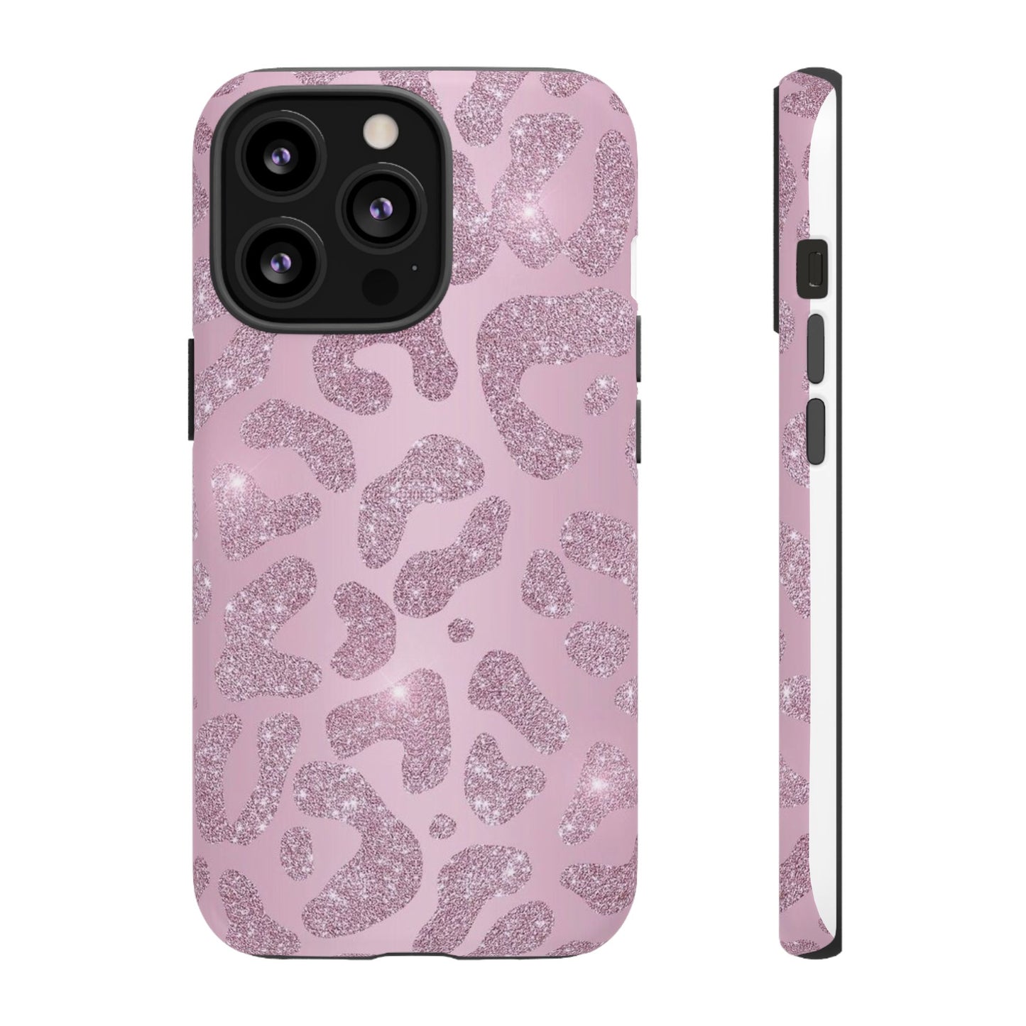 Pink Glitter Cheetah iPhone Case