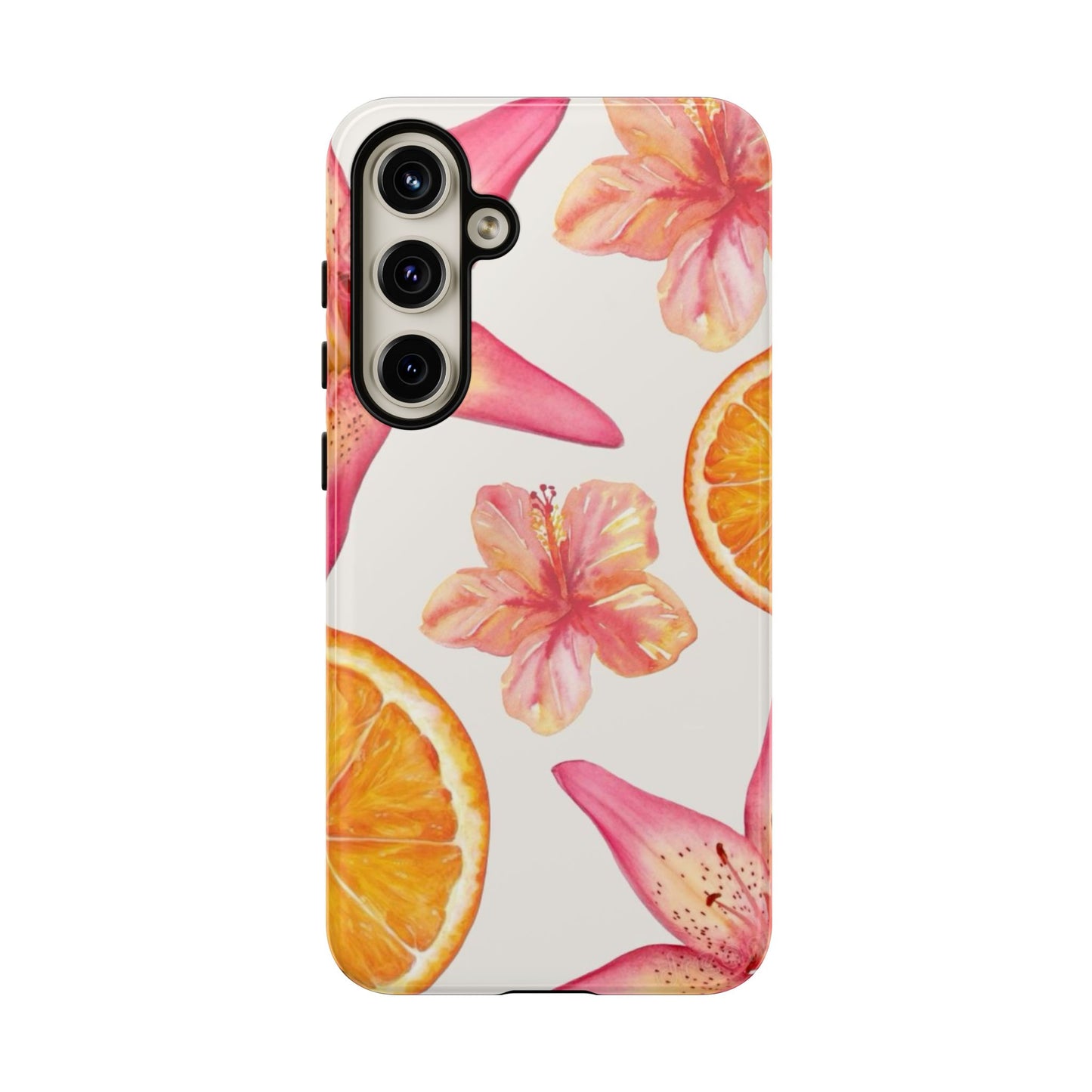 Orange Hibiscus iPhone Case