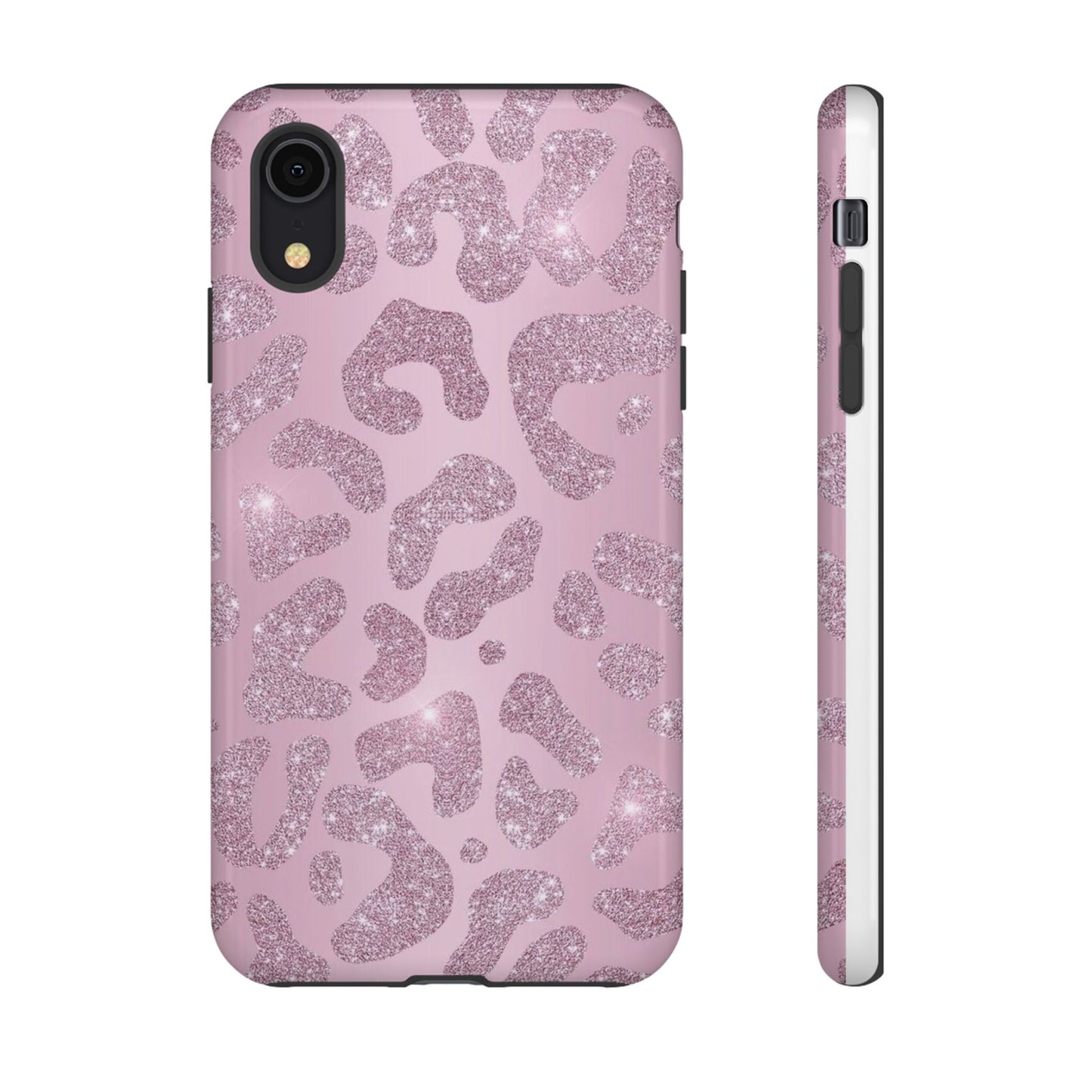 Pink Glitter Cheetah iPhone Case