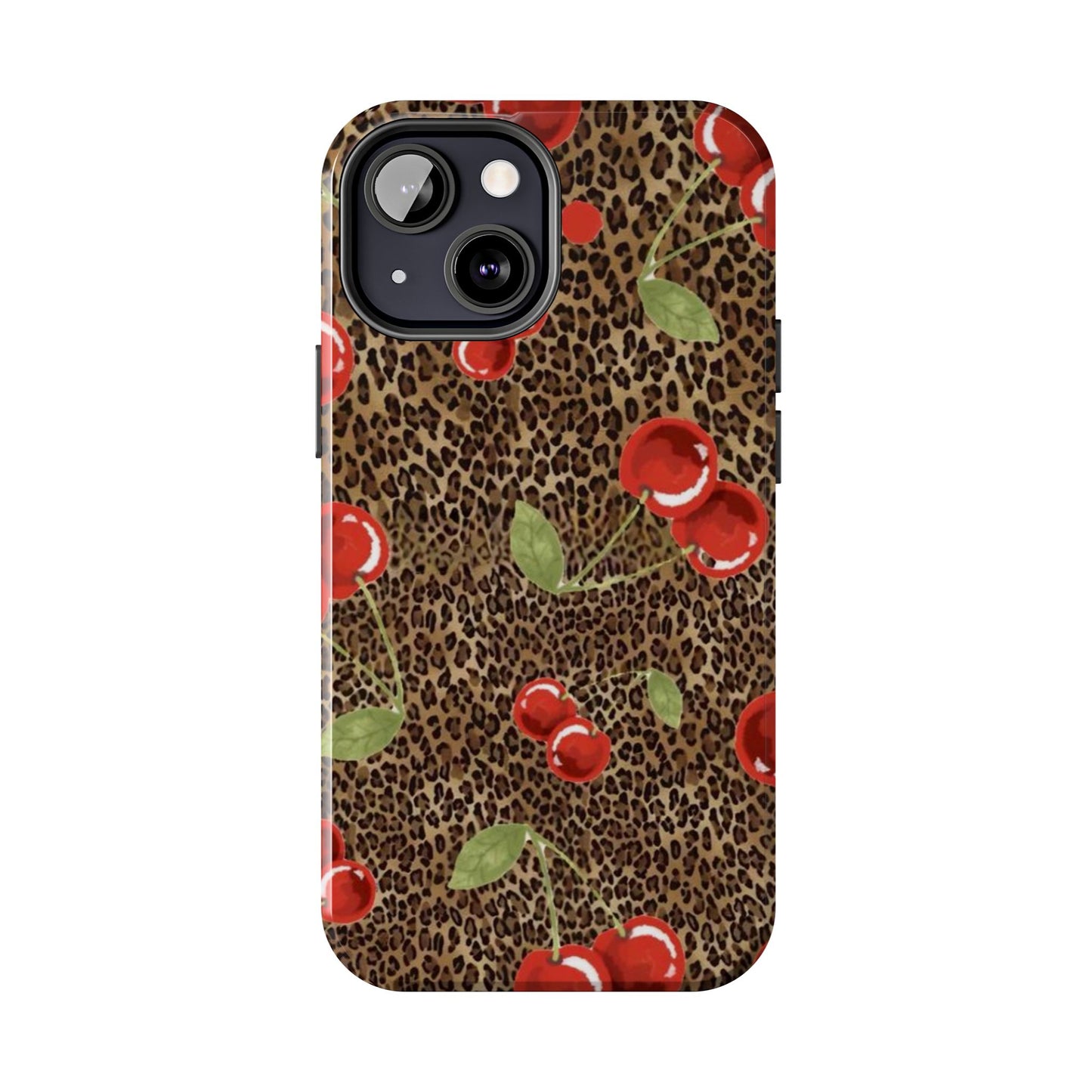 Leopard Cherries iPhone Case