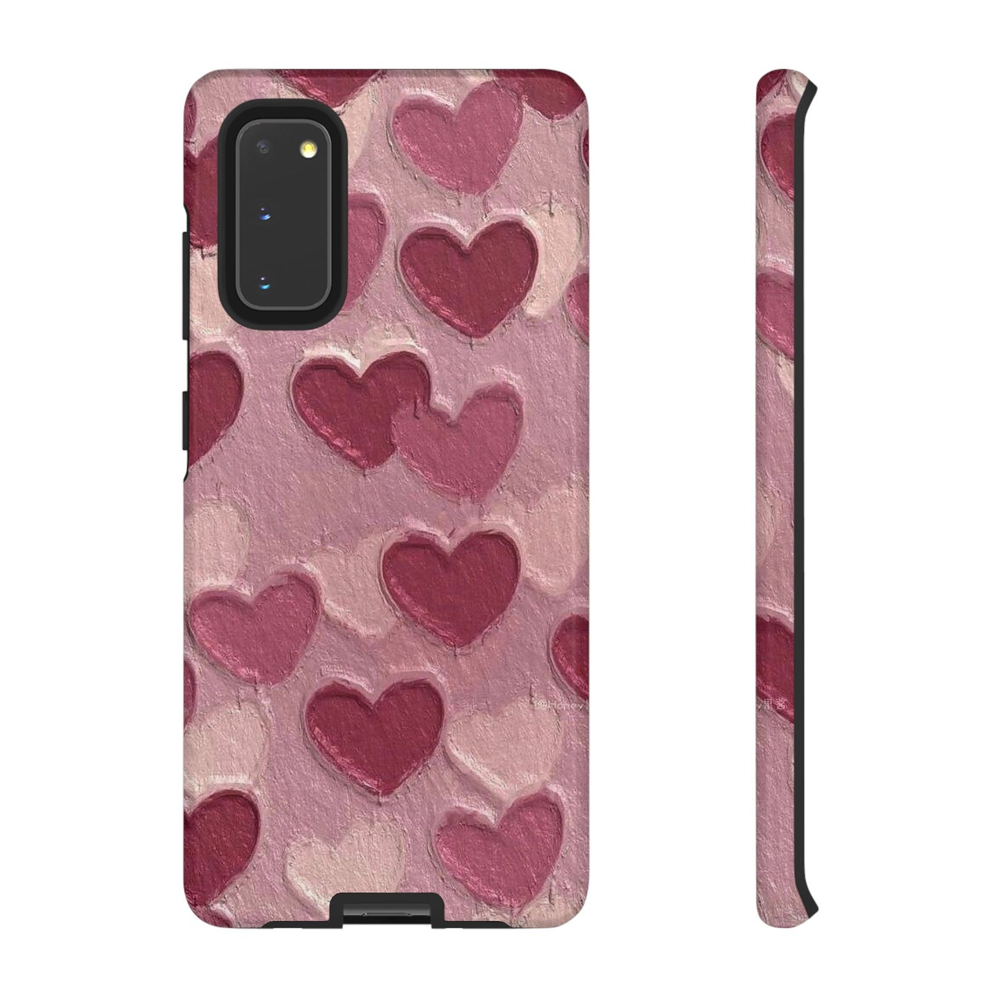 Pink Heart Chalk Wall Phone Case