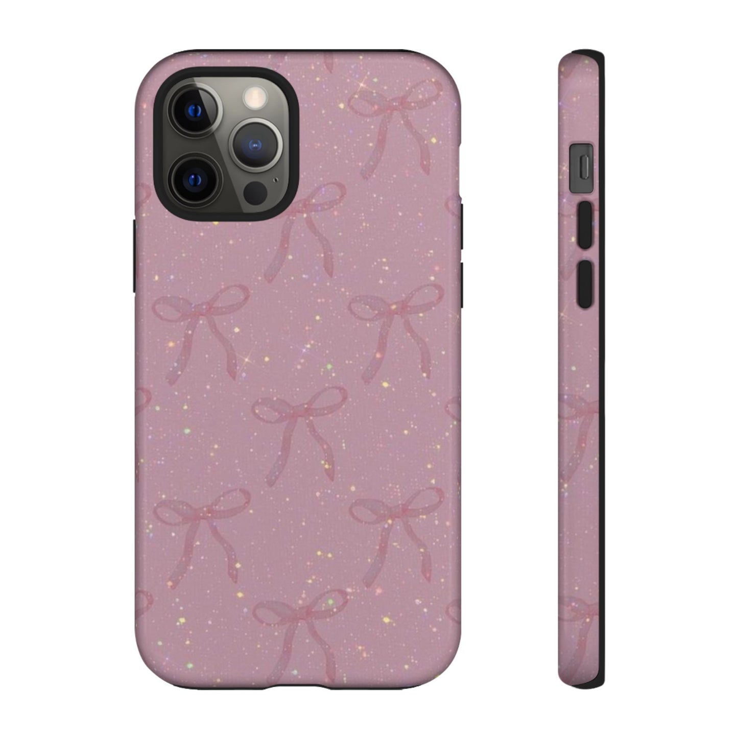 Pink Sparkly Bow Phone Case