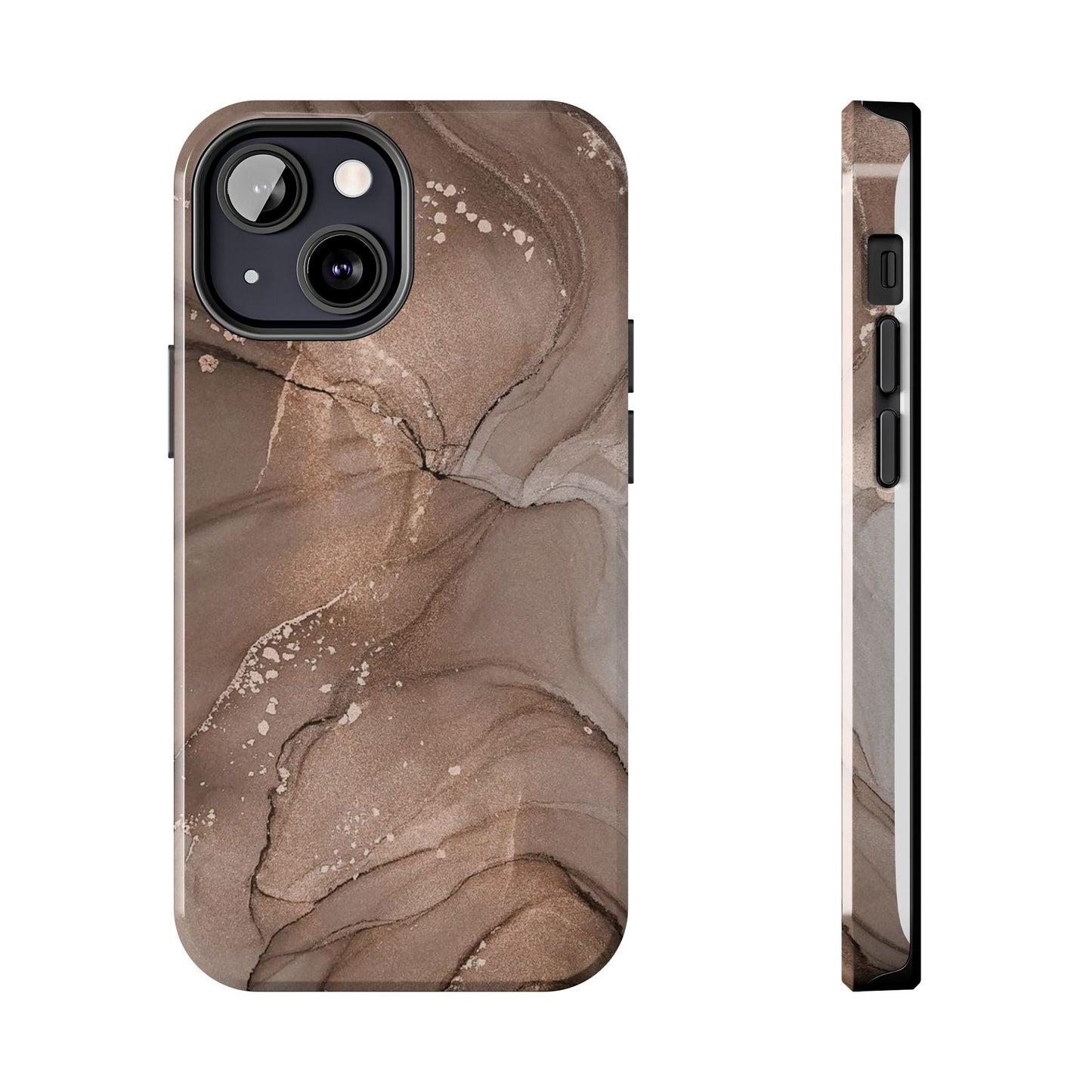 Copper Chrome Marble iPhone Case