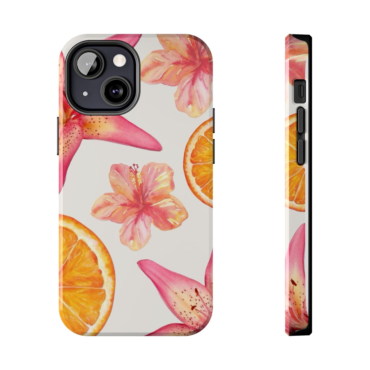 Orange Hibiscus iPhone Case