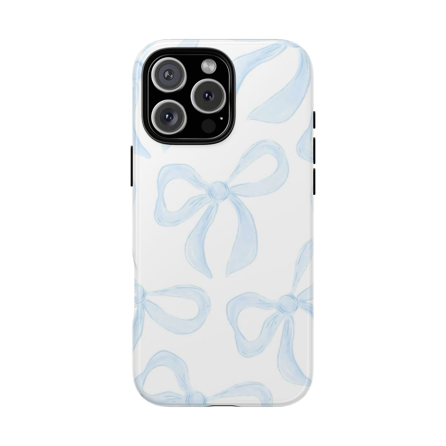 Blue Coquette Bow iPhone Case