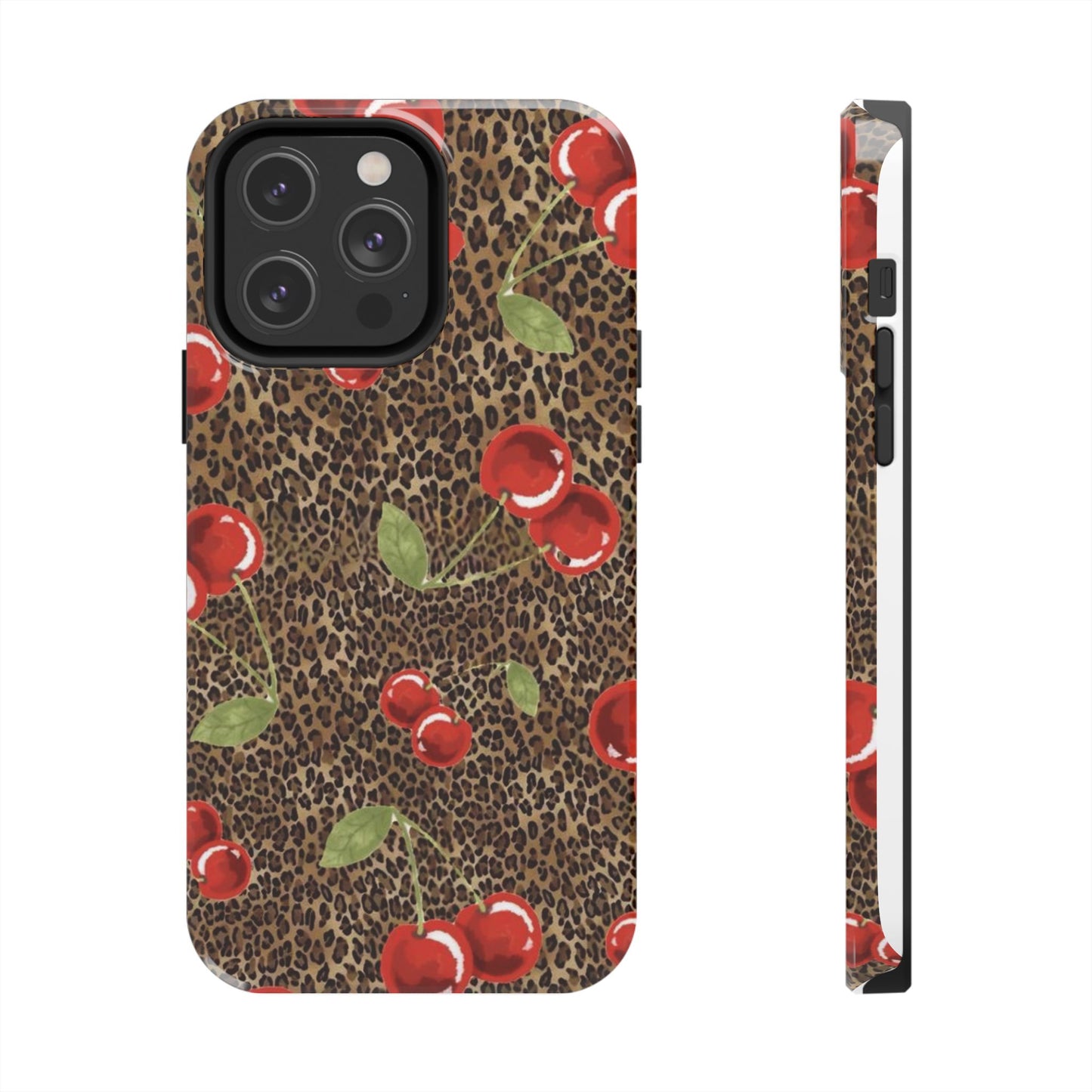 Leopard Cherries iPhone Case