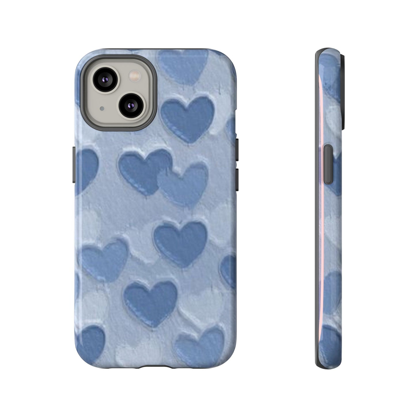 Blue Heart Chalk Wall Phone Case