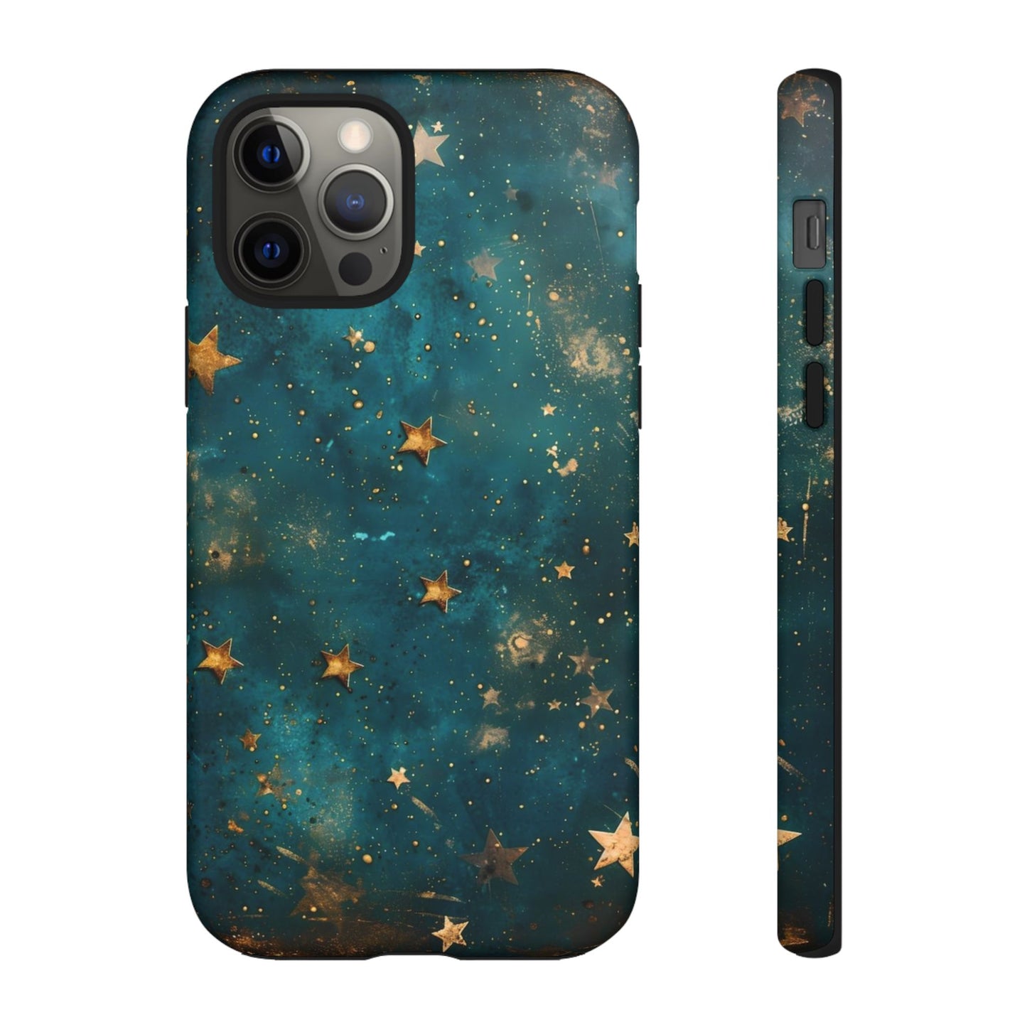 Celestial Gold Stars iPhone Case