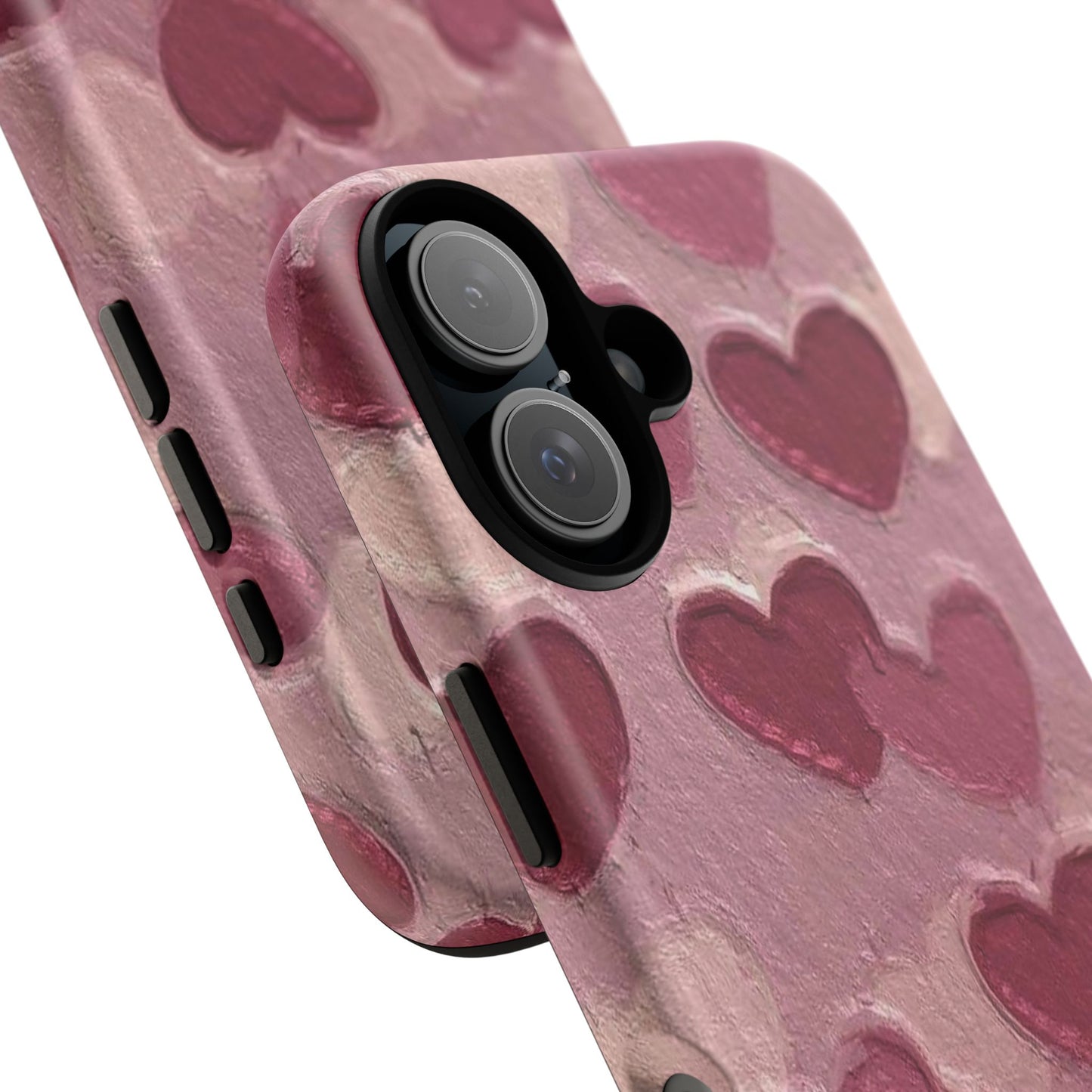 Pink Heart Chalk Wall Phone Case