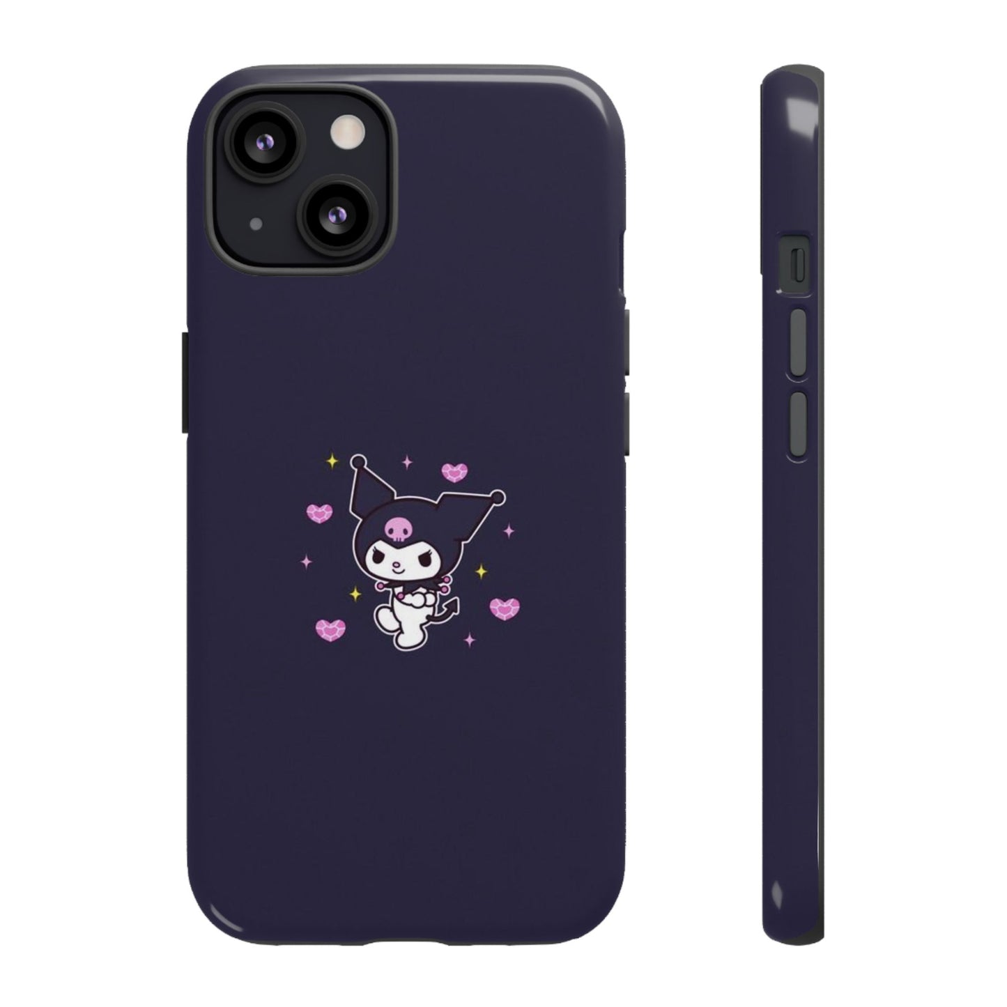 Navy Kuromi Hearts Phone Case