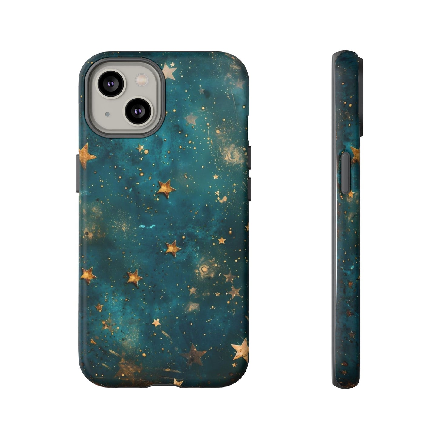 Celestial Gold Stars iPhone Case