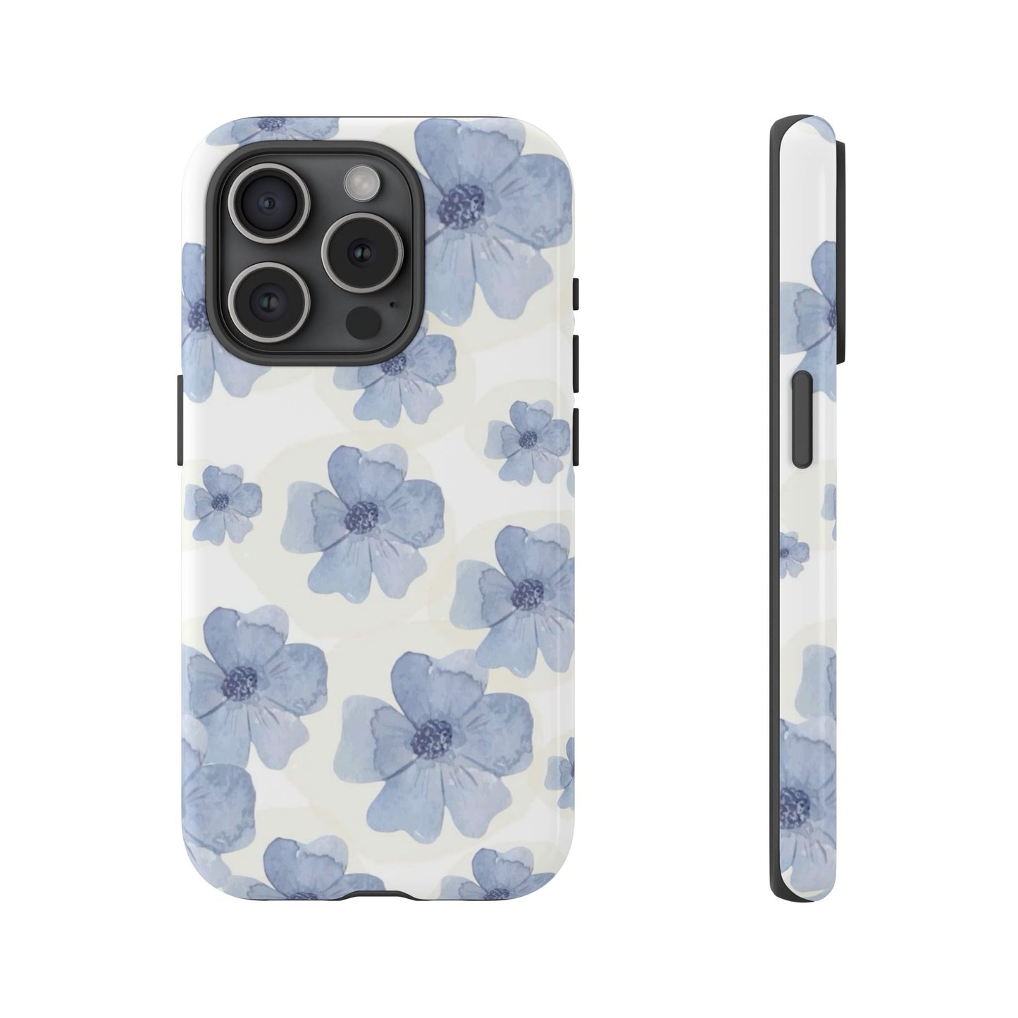 Blue Watercolor Flower iPhone Case