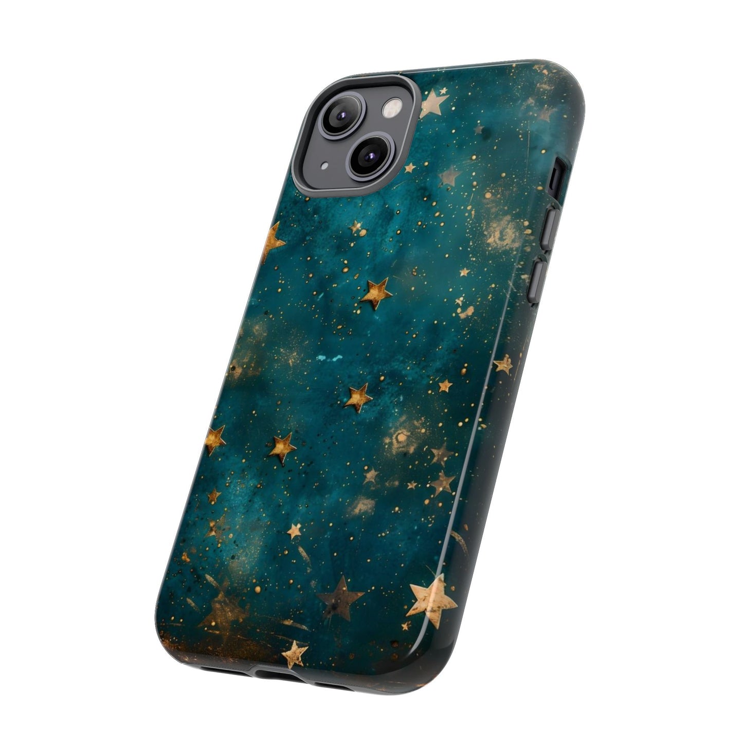 Celestial Gold Stars iPhone Case