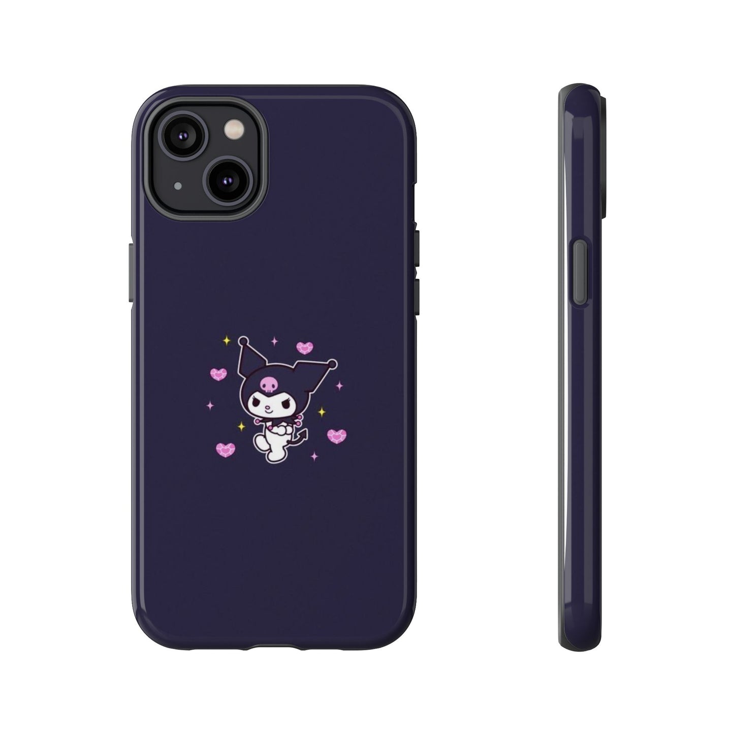 Navy Kuromi Hearts Phone Case