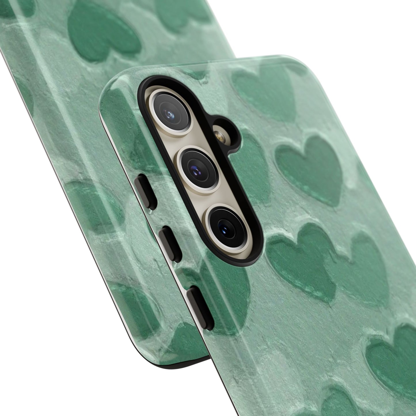 Green Heart Chalk Wall Phone Case