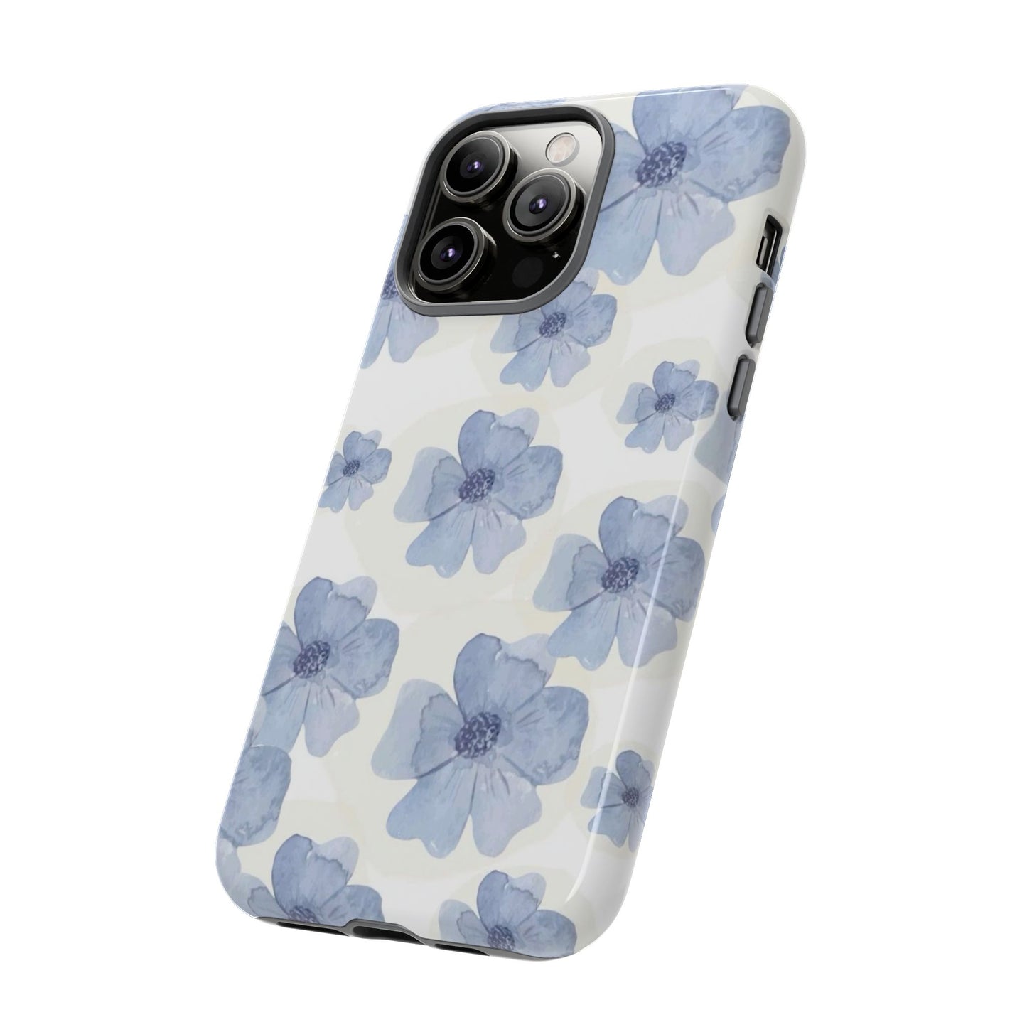 Blue Watercolor Flower iPhone Case