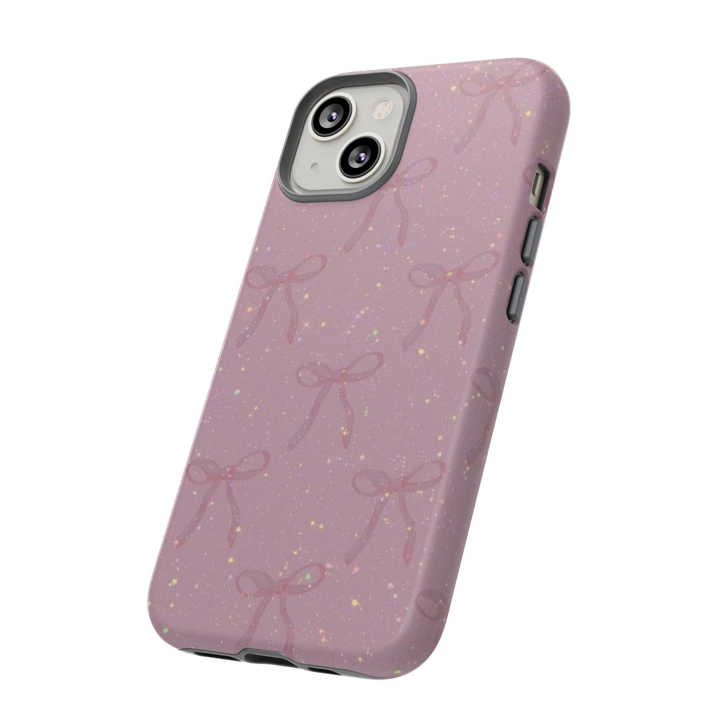 Pink Sparkly Bow Phone Case