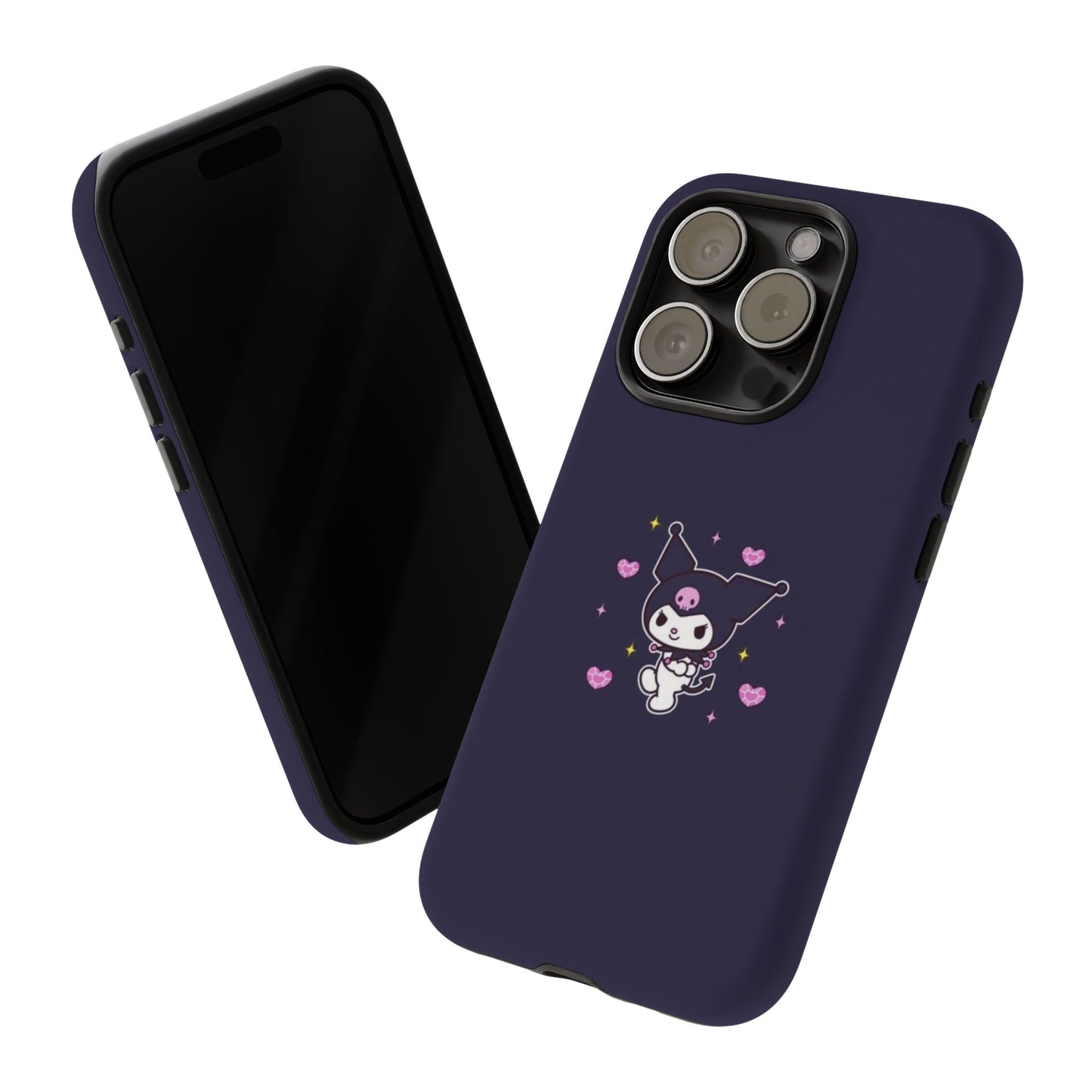 Navy Kuromi Hearts Phone Case