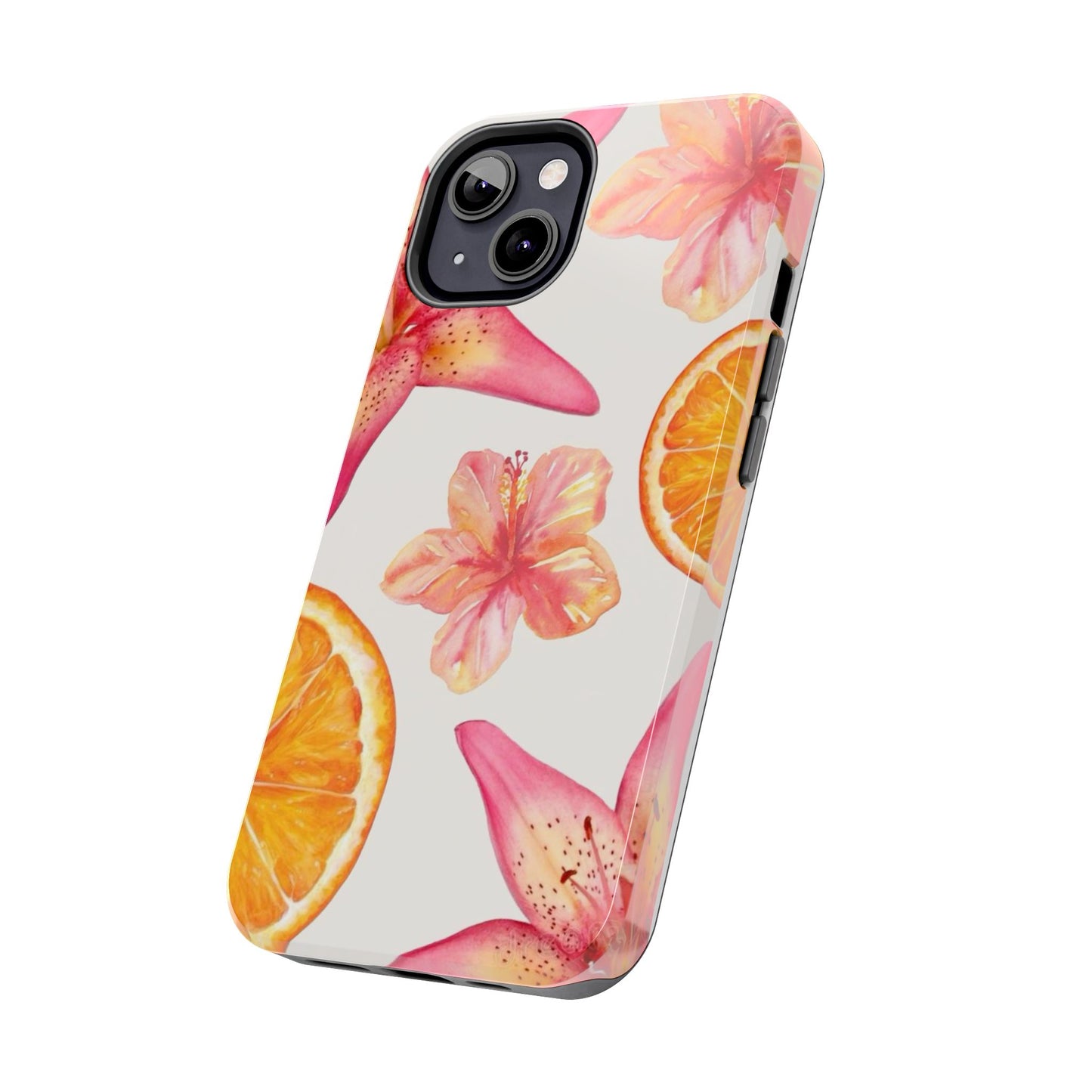 Orange Hibiscus iPhone Case